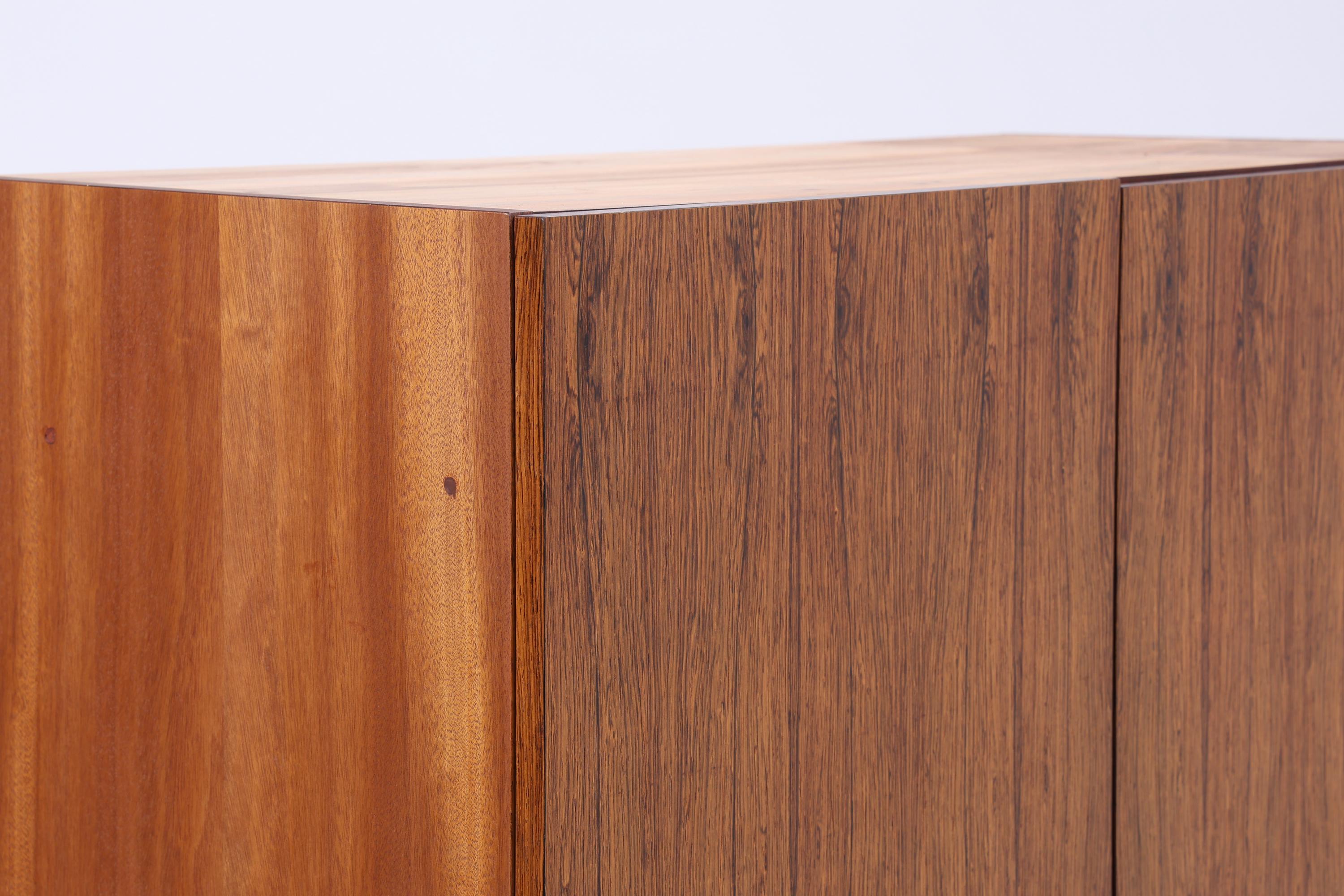 Vintage Wäscheschrank 60er Jahre | Mid Century Kleiderschrank Fächerschrank Retro Holz Schubladen Aufbewahrung