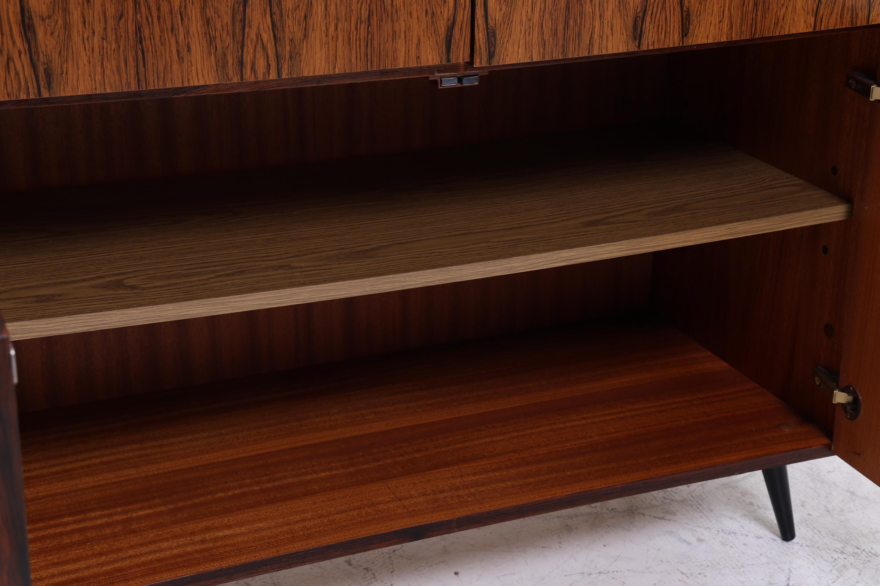 Vintage Wäscheschrank 60er Jahre | Mid Century Kleiderschrank Fächerschrank Retro Holz Schubladen Aufbewahrung