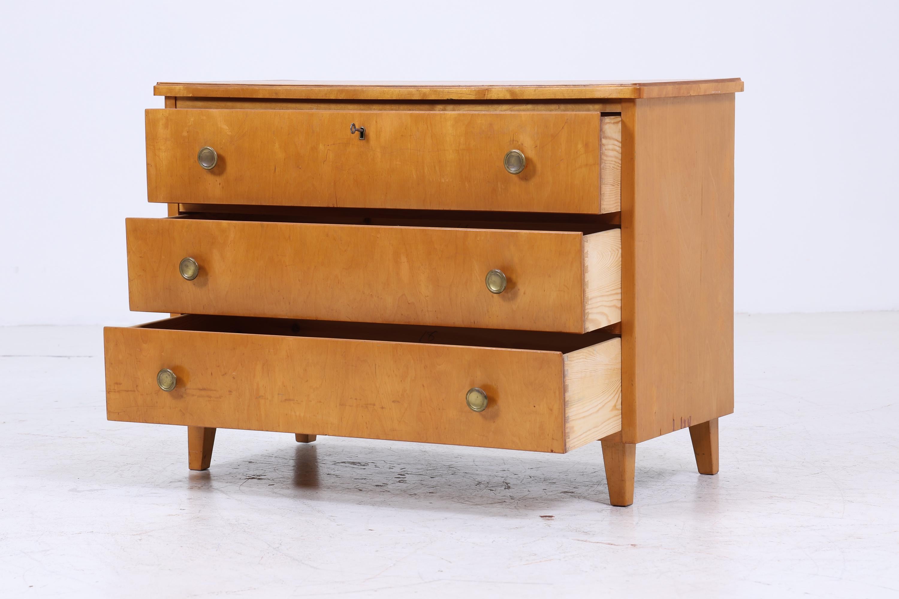 Vintage Schubladen Kommode | Mid Century Schubladen Schrank | Holz Aufbewahrung 60er 70er Jahre