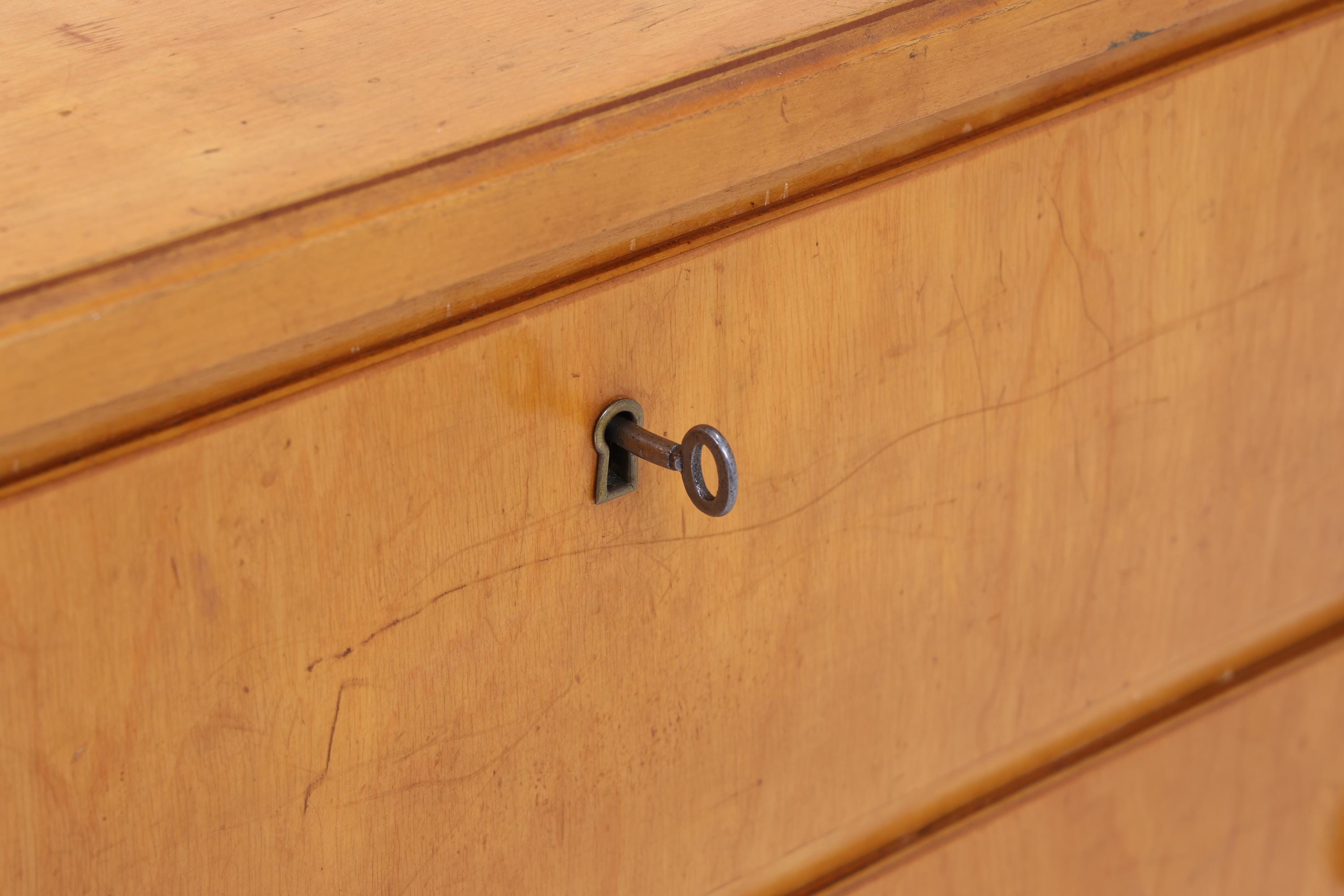 Vintage Schubladen Kommode | Mid Century Schubladen Schrank | Holz Aufbewahrung 60er 70er Jahre