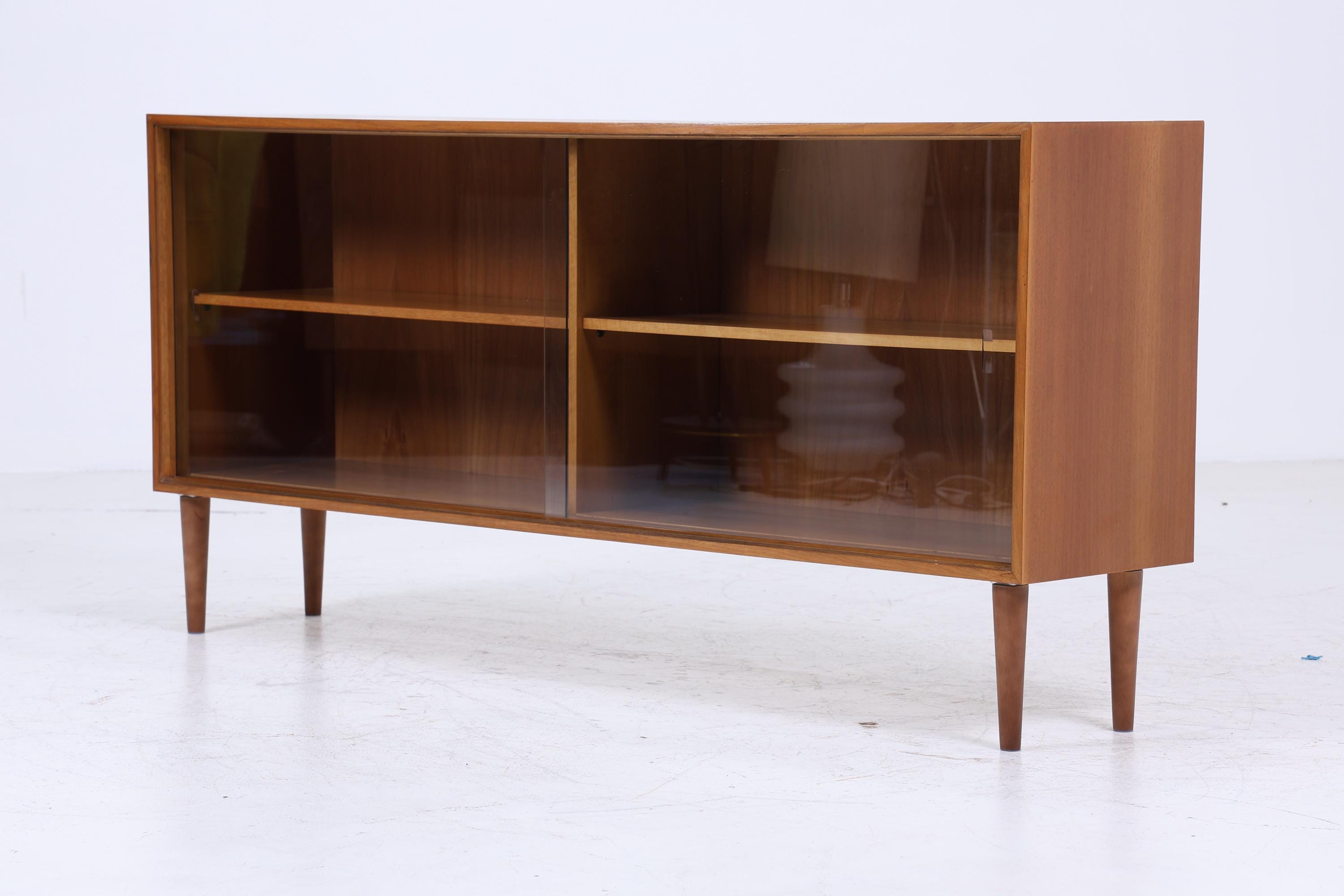 Vintage Glas Sideboard 60er Jahre | Platon Serie by Lothar Wegner - Mid Century Vitrine Holz Design 4/4