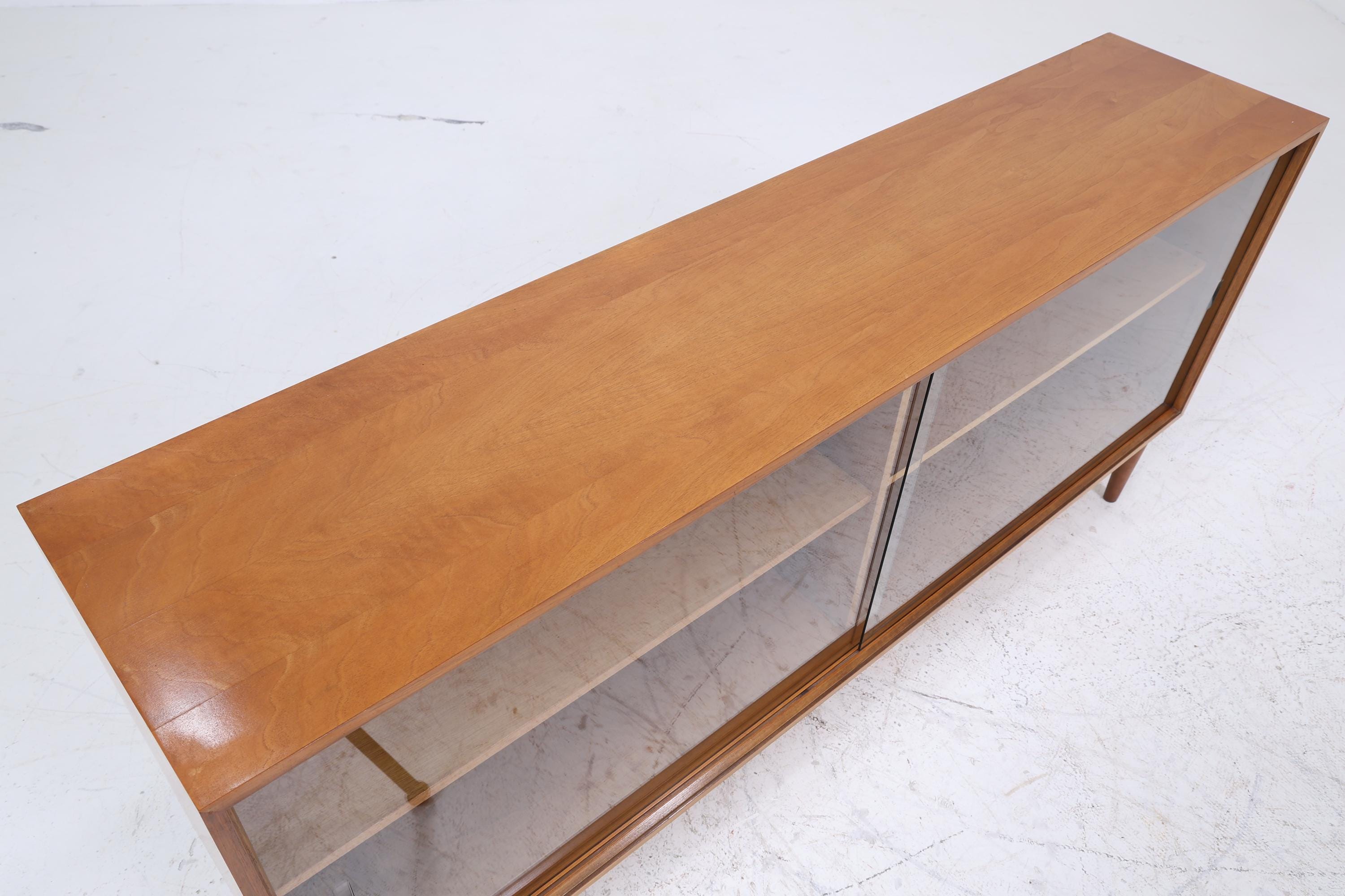 Vintage Glas Sideboard 60er Jahre | Platon Serie by Lothar Wegner - Mid Century Vitrine Holz Design 4/4