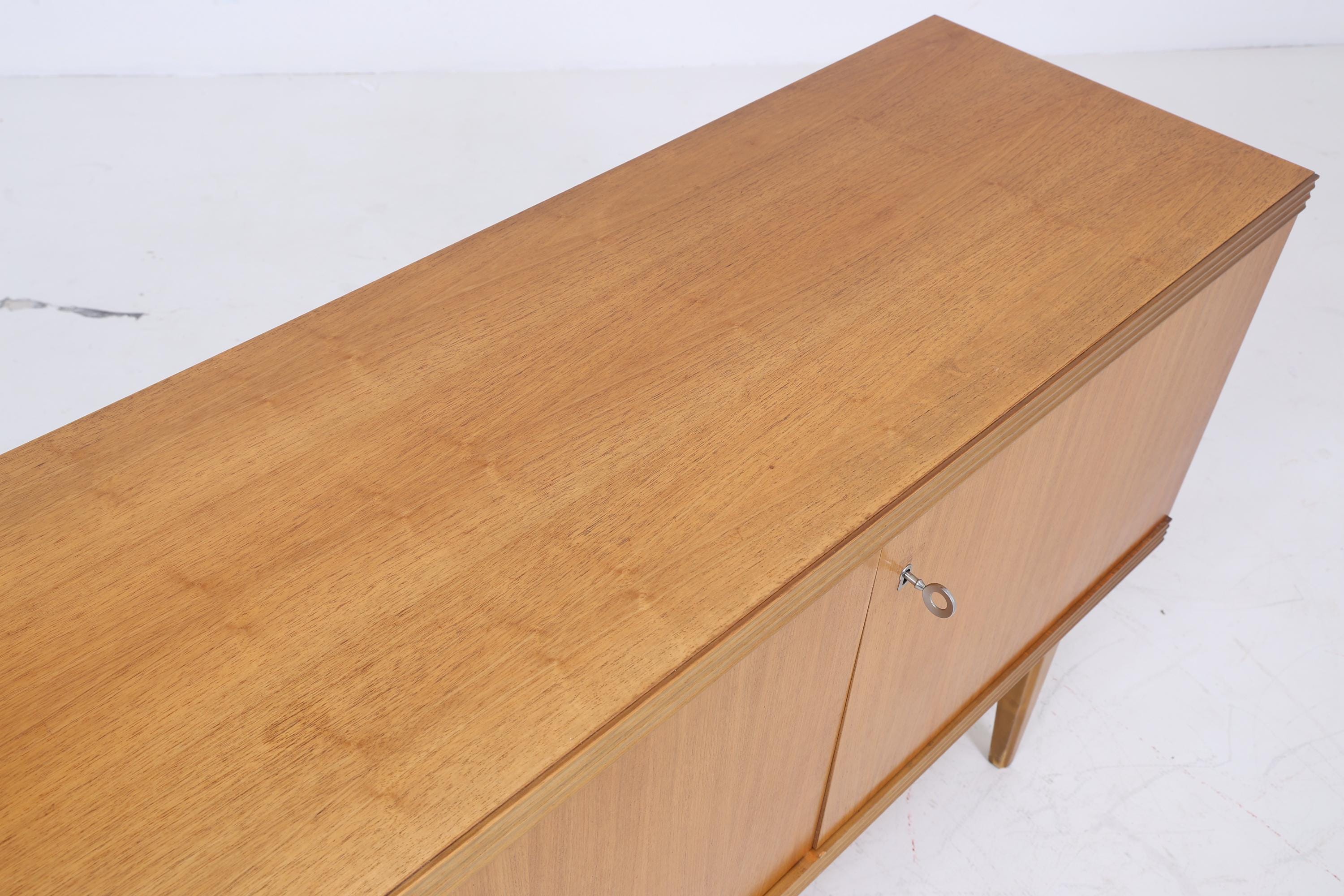 Vintage Sideboard 60er Jahre | Mid Century TV Board mit Schubladen & Fächern Kommode Retro Holz Aufbewahrung