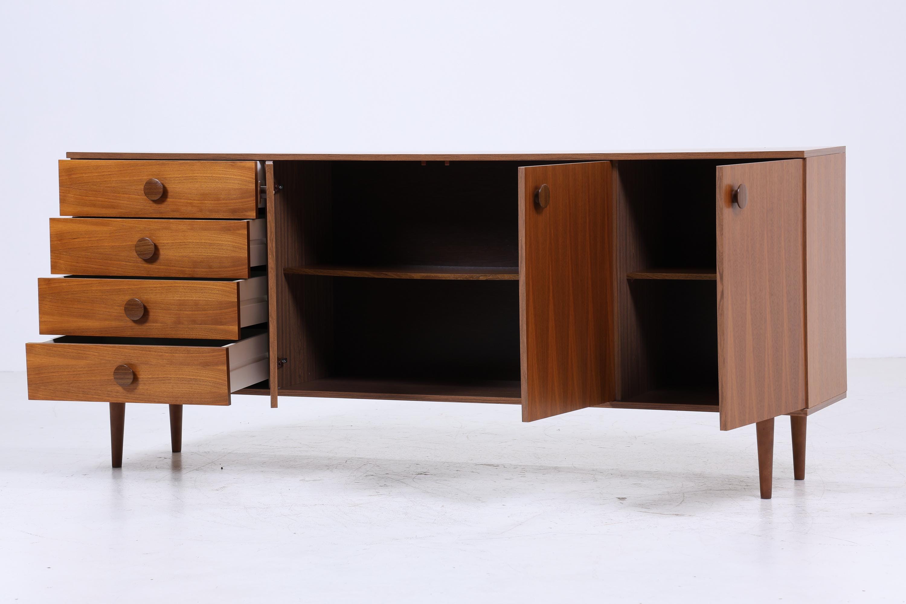Wundervolles Vintage Sideboard 60er Jahre | Mid Century TV Board mit Schubladen & Fächern Kommode Retro Holz Aufbewahrung