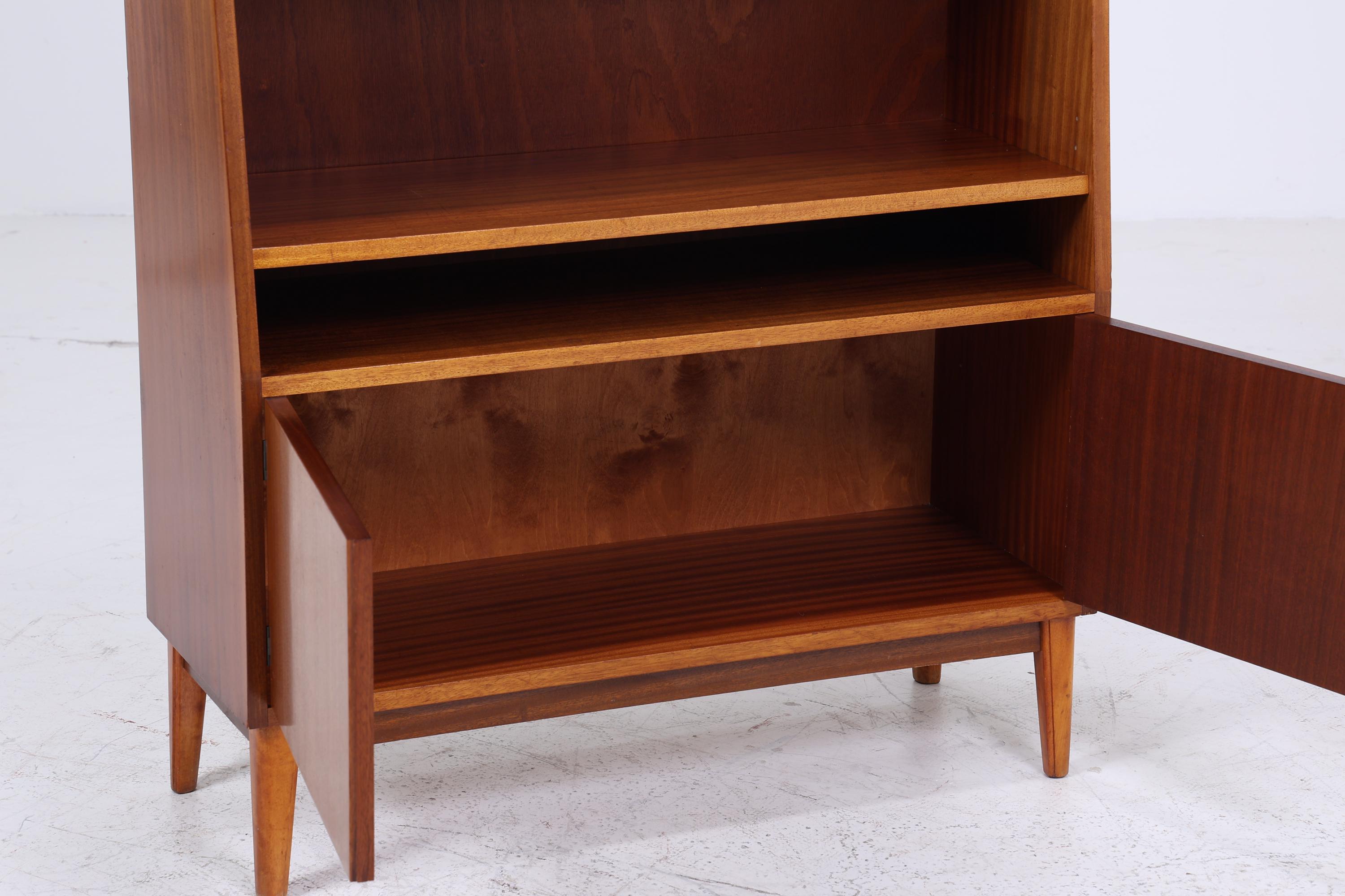 Vintage Bücheregal 60er Jahre | Mid Century Regal Schrank Retro Holz Aufbewahrung