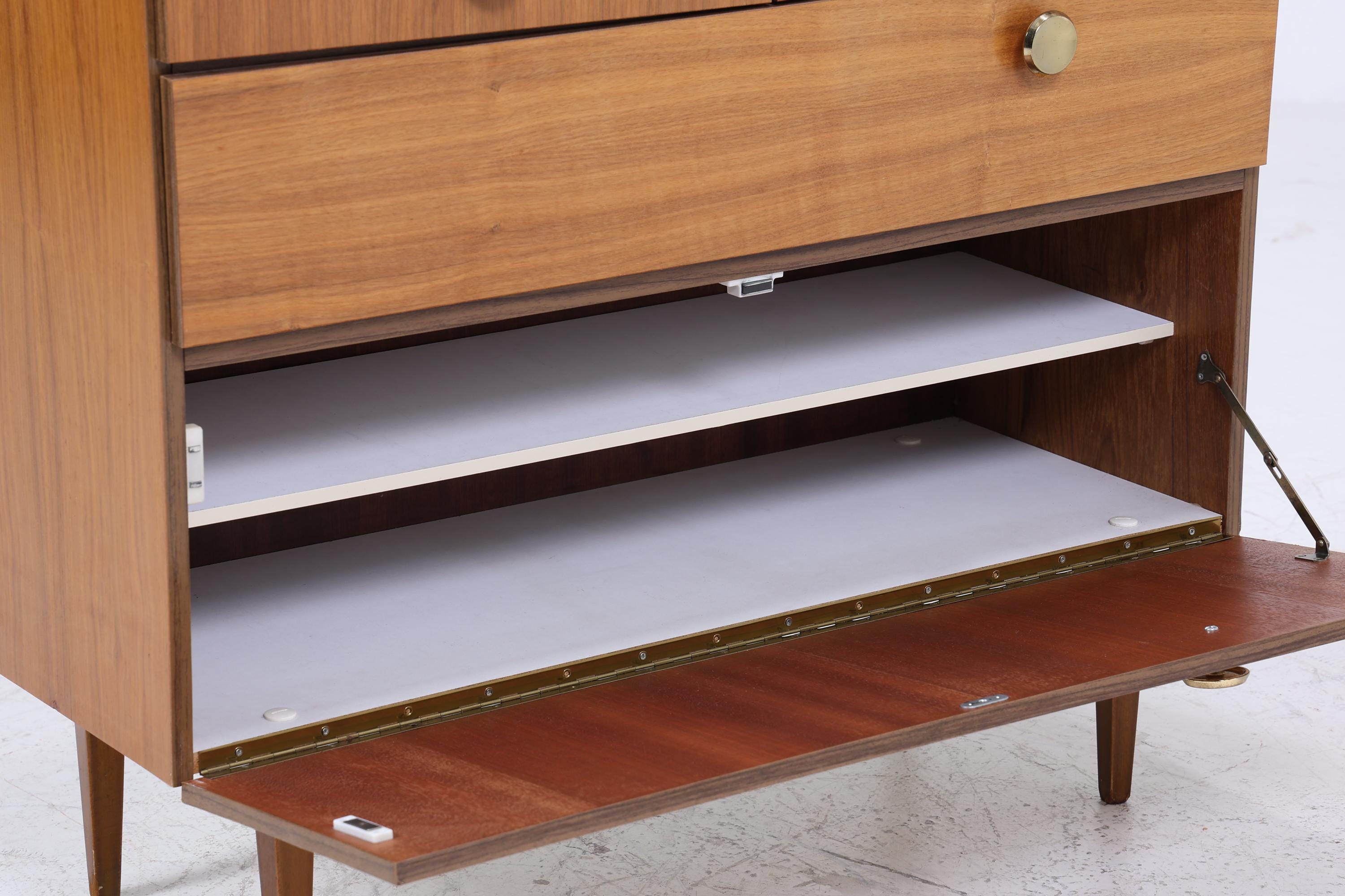 Vintage Kommode 60er Jahre | Mid Century Schubladen Schrank 60er Jahre Aufbewahrung Retro 70er Holz