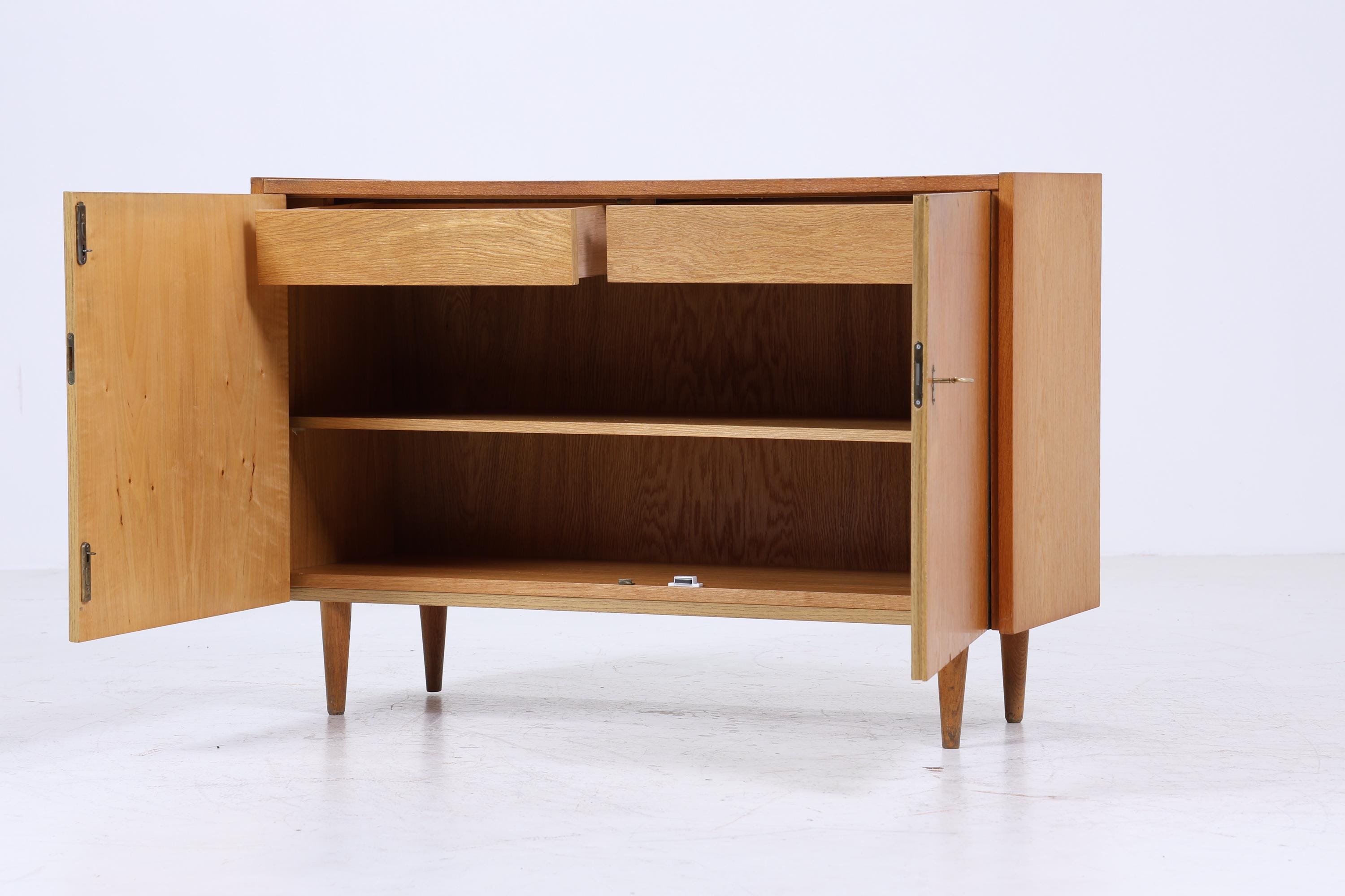 Vintage Hellerau 414/A Anrichte aus Eiche | Mid Century Kommode Schubladen Schrank | Holz Aufbewahrung