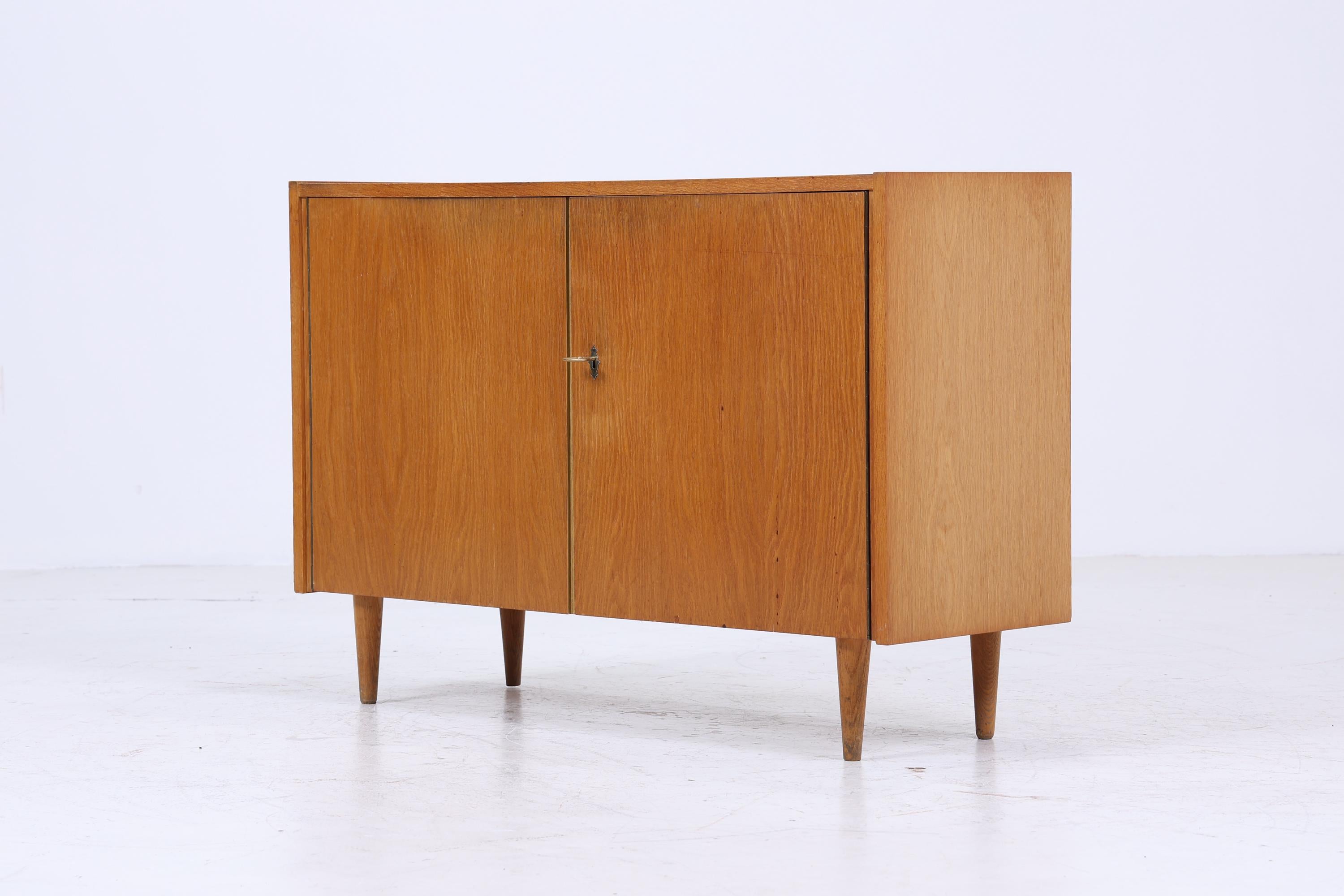 Vintage Hellerau 414/A Anrichte aus Eiche | Mid Century Kommode Schubladen Schrank | Holz Aufbewahrung