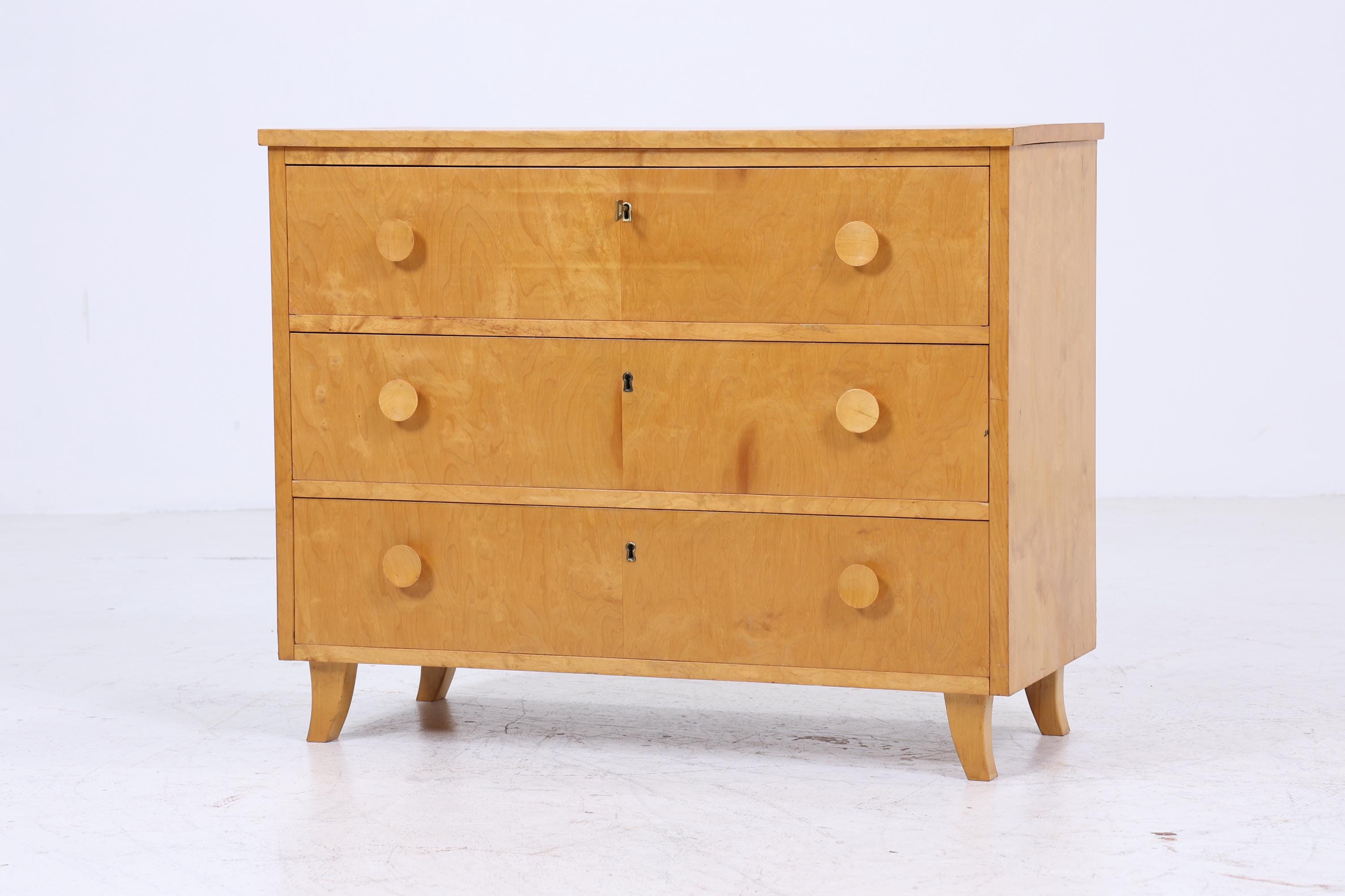 Vintage Schubladen Kommode aus Birkenholz | Mid Century Schubladen Schrank | Holz Aufbewahrung