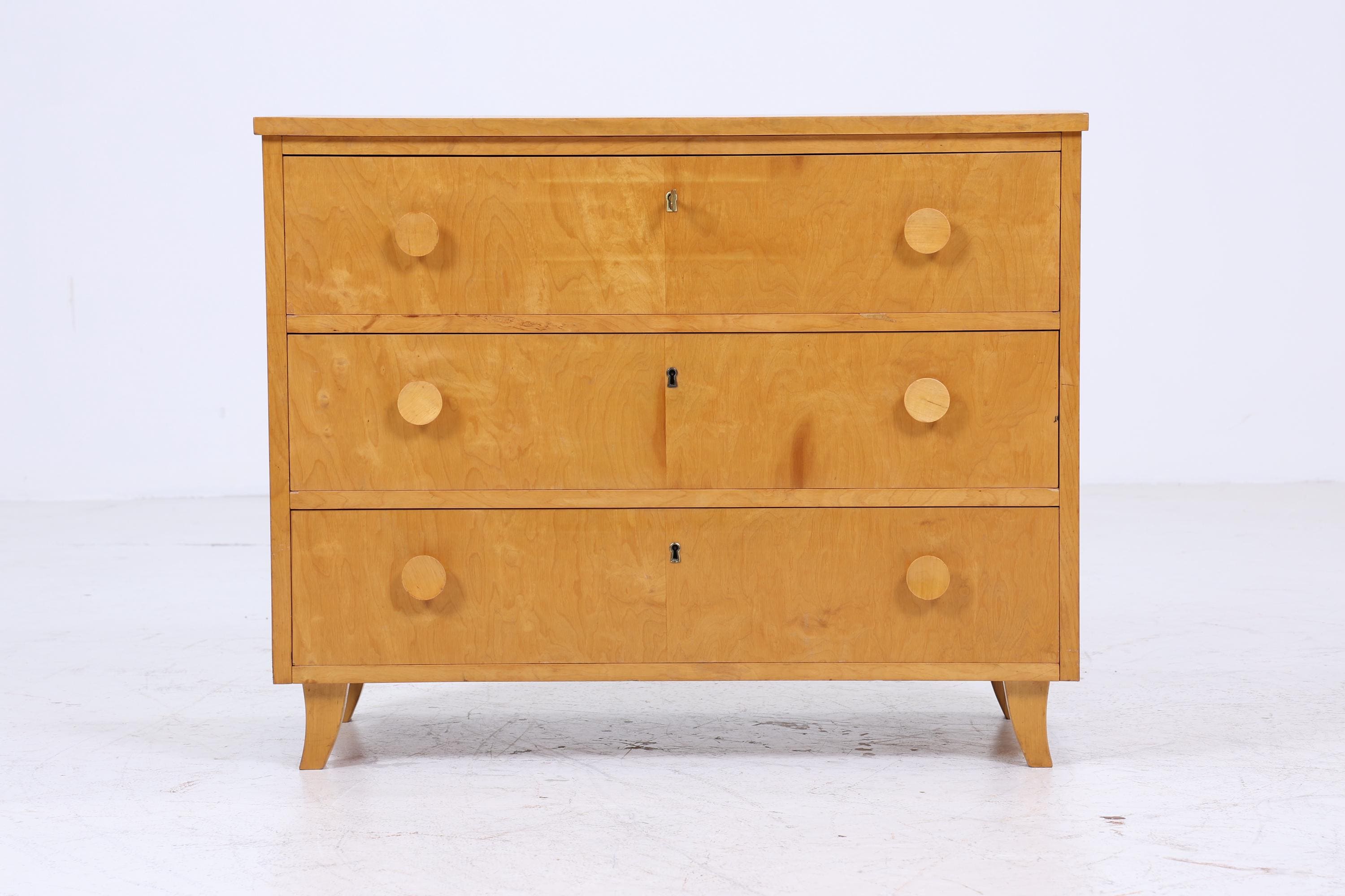 Vintage Schubladen Kommode aus Birkenholz | Mid Century Schubladen Schrank | Holz Aufbewahrung