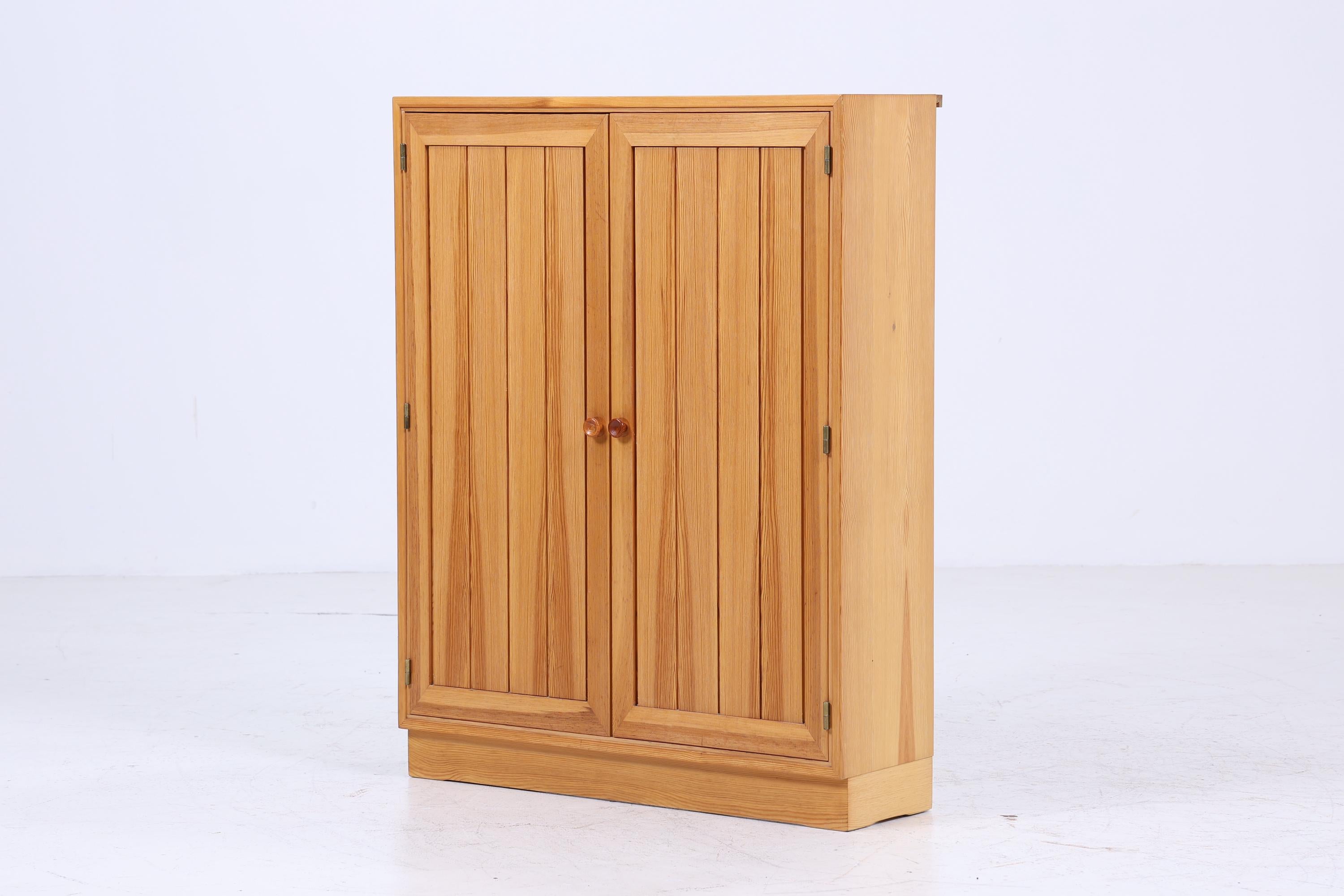 Vintage Schuhkommode aus Kiefernholz | Mid Century Schrank Kommode Retro Schuhschrank Flur Holz Aufbewahrung 60er 70er Jahre