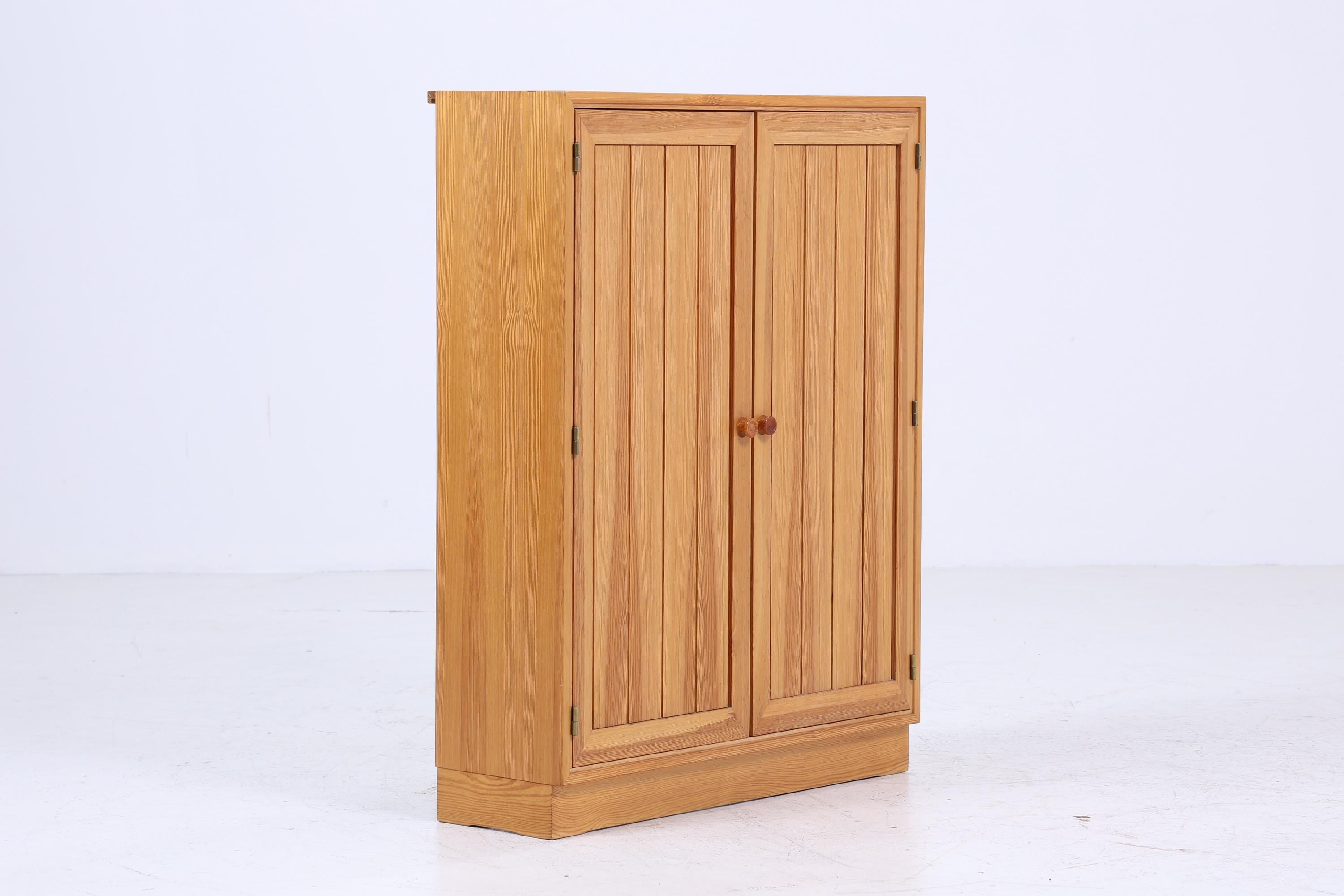Vintage Schuhkommode aus Kiefernholz | Mid Century Schrank Kommode Retro Schuhschrank Flur Holz Aufbewahrung 60er 70er Jahre