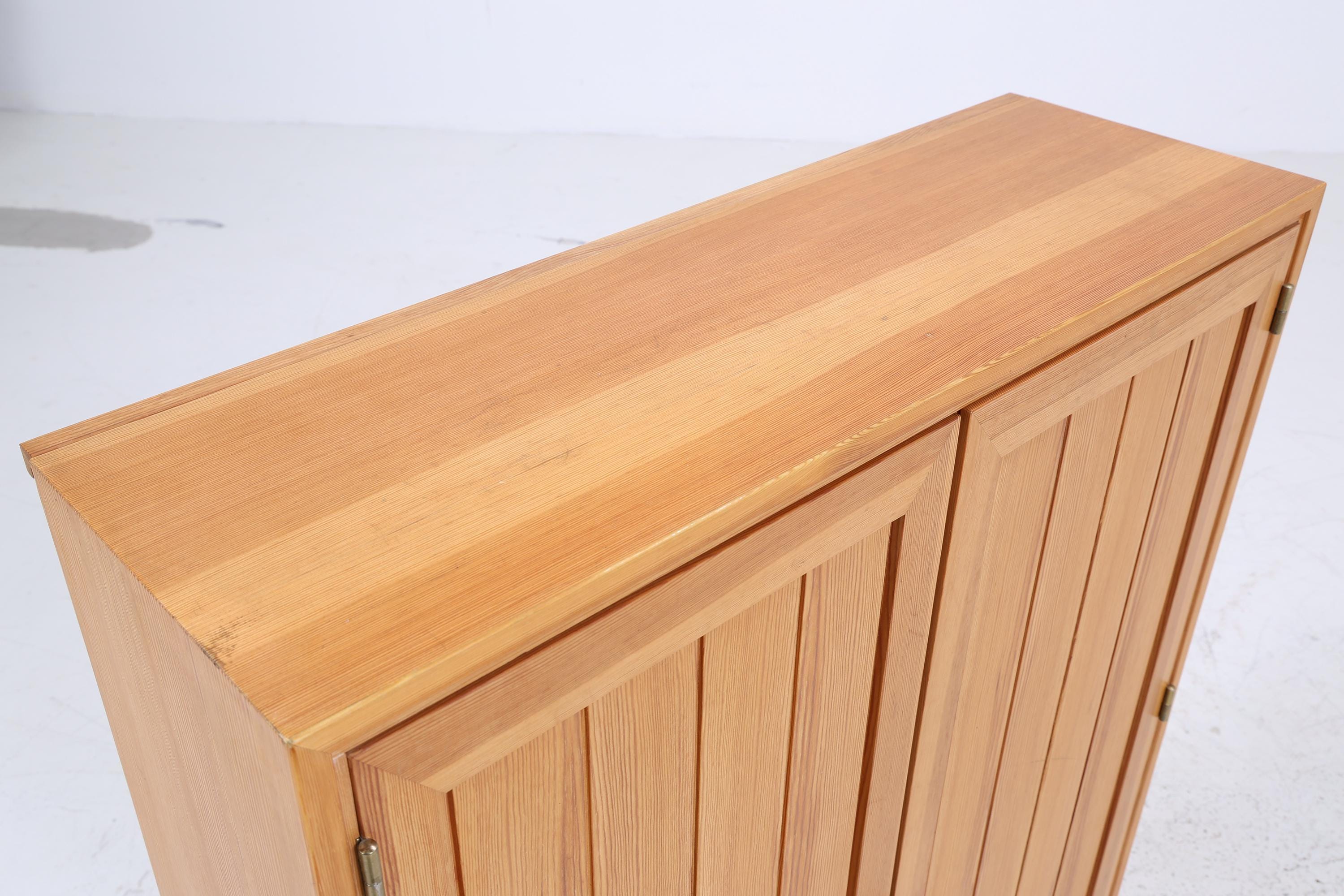 Vintage Schuhkommode aus Kiefernholz | Mid Century Schrank Kommode Retro Schuhschrank Flur Holz Aufbewahrung 60er 70er Jahre