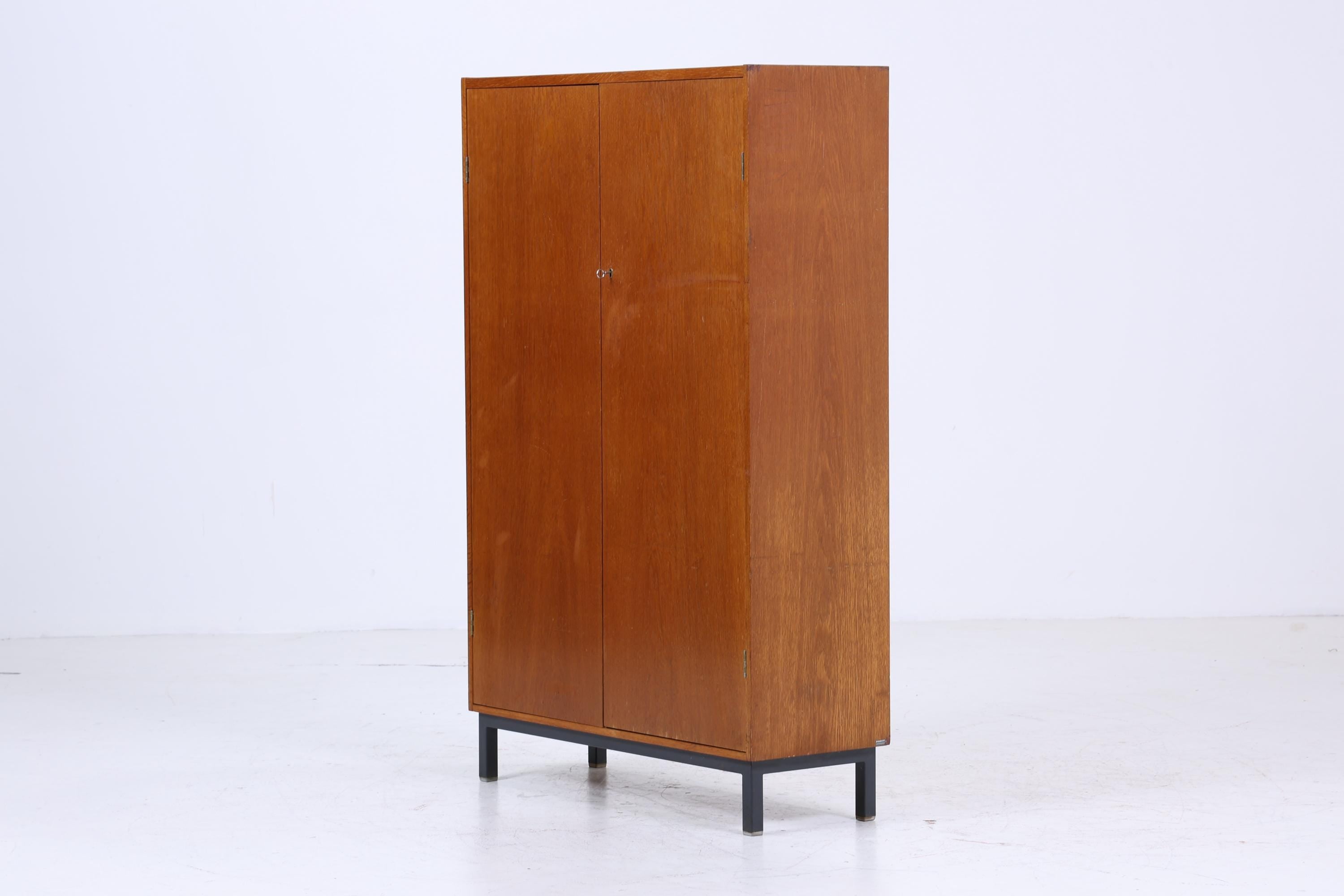 Vintage Teak Fächerschrank 60er Jahre | Mid Century Wäscheschrank Schrank Holz Retro Aufbewahrung