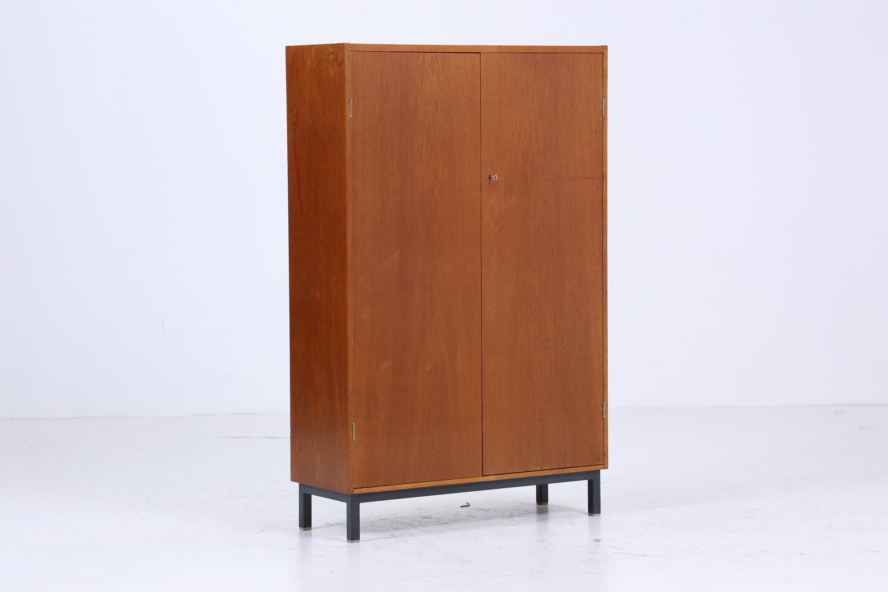 Vintage Teak Fächerschrank 60er Jahre | Mid Century Wäscheschrank Schrank Holz Retro Aufbewahrung