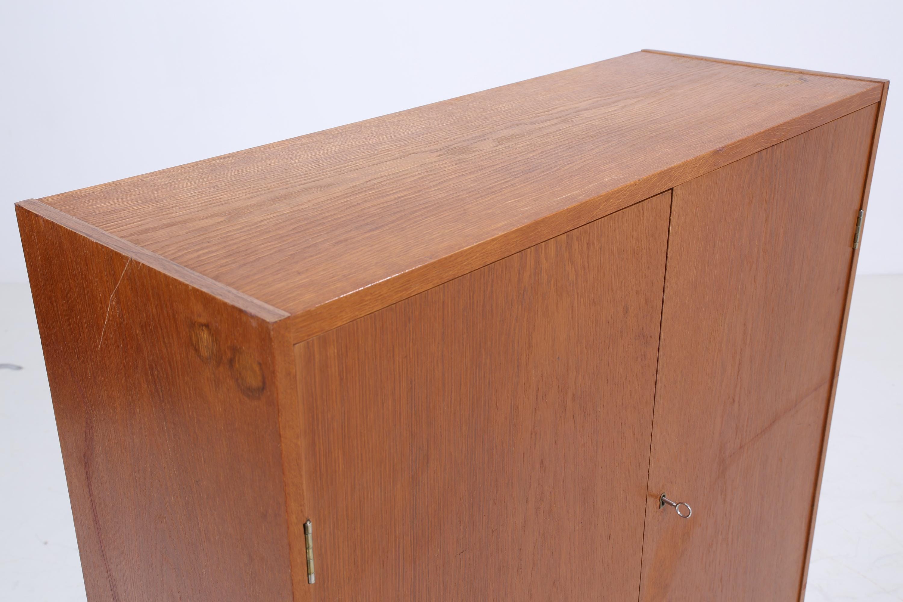 Vintage Teak Fächerschrank 60er Jahre | Mid Century Wäscheschrank Schrank Holz Retro Aufbewahrung