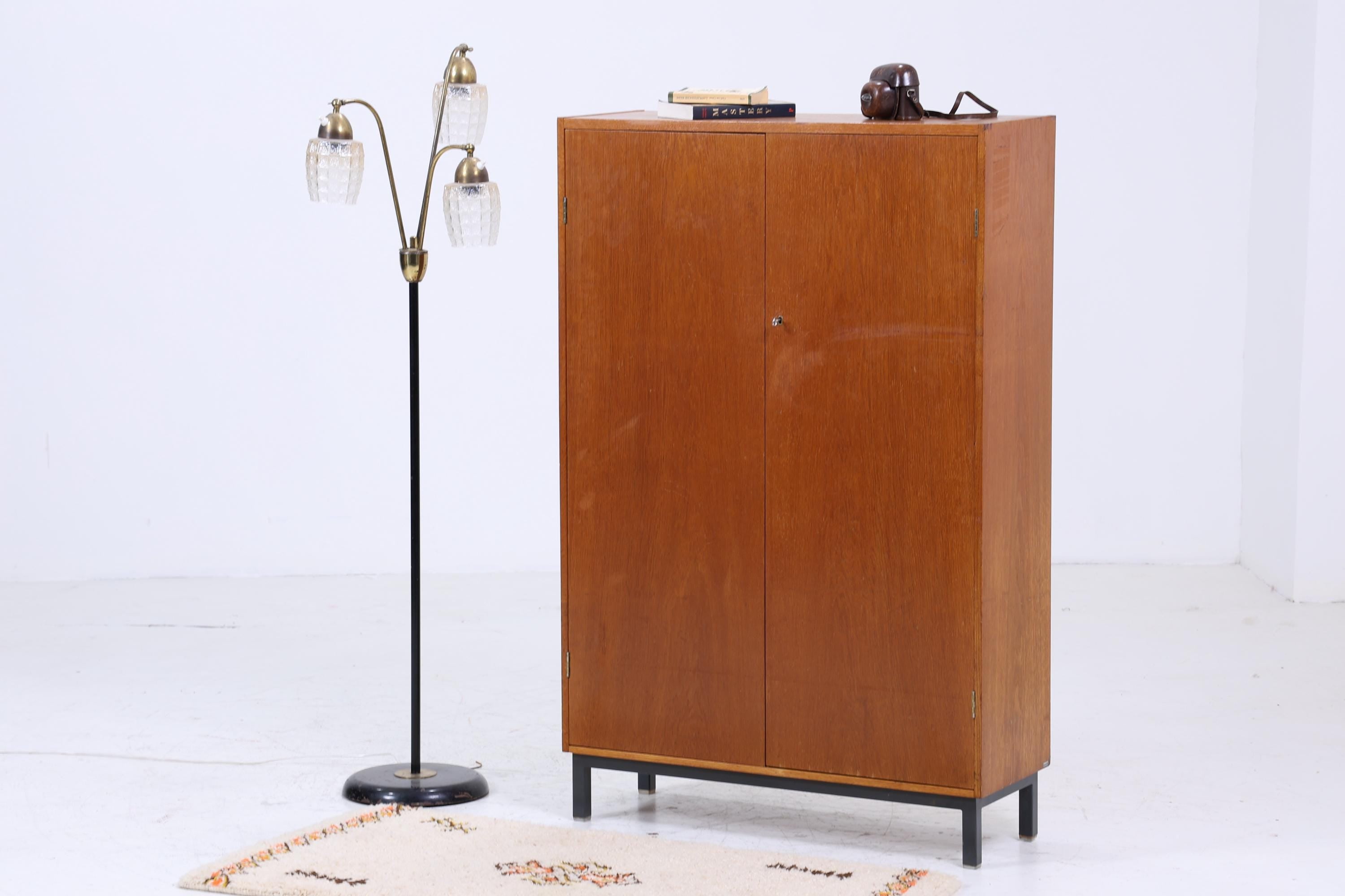 Vintage Teak Fächerschrank 60er Jahre | Mid Century Wäscheschrank Schrank Holz Retro Aufbewahrung