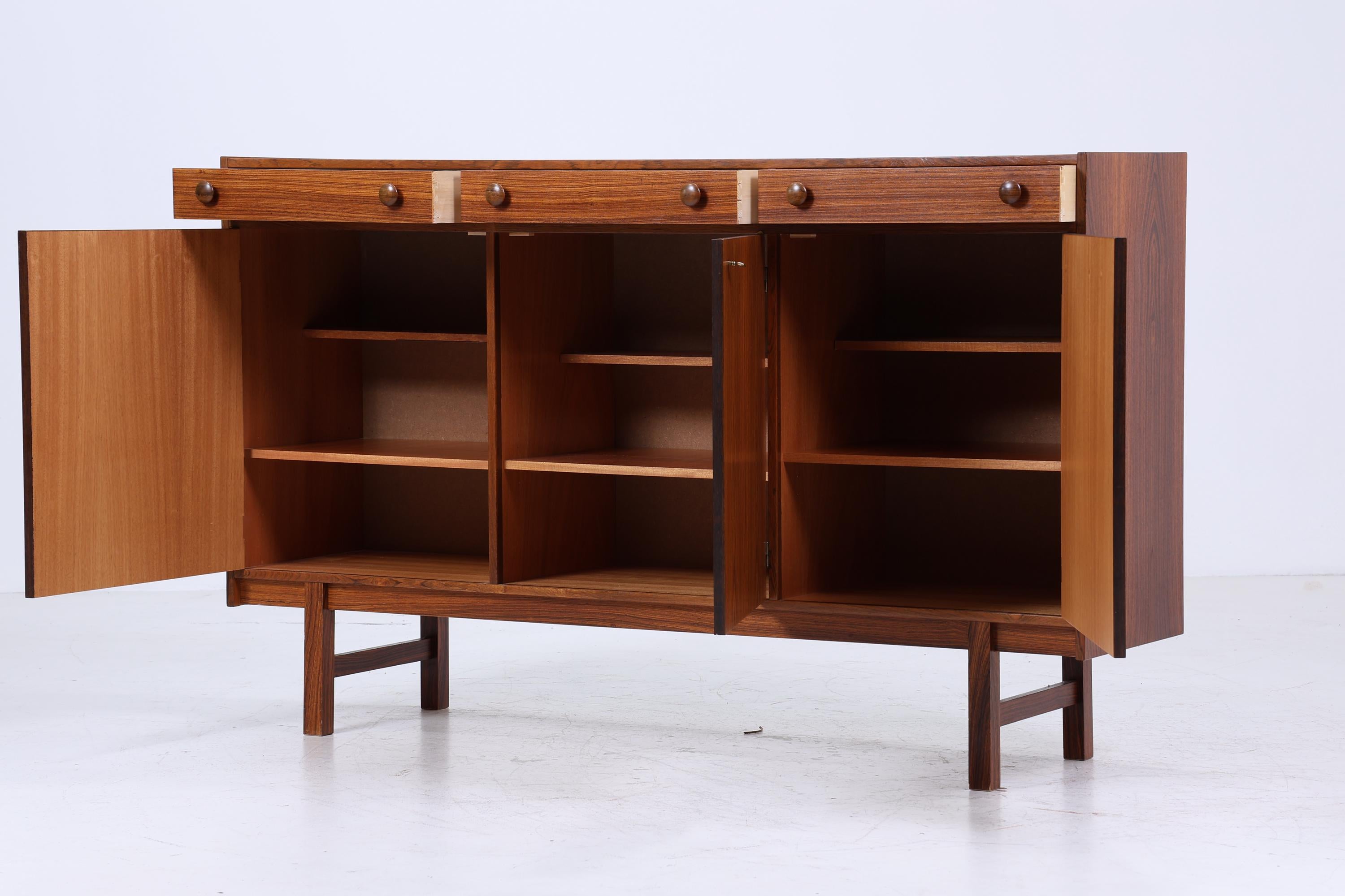 Stilvolles Vintage Highboard 60er Jahre | Mid Century Sideboard Schubladen Schrank Holz Aufbewahrung