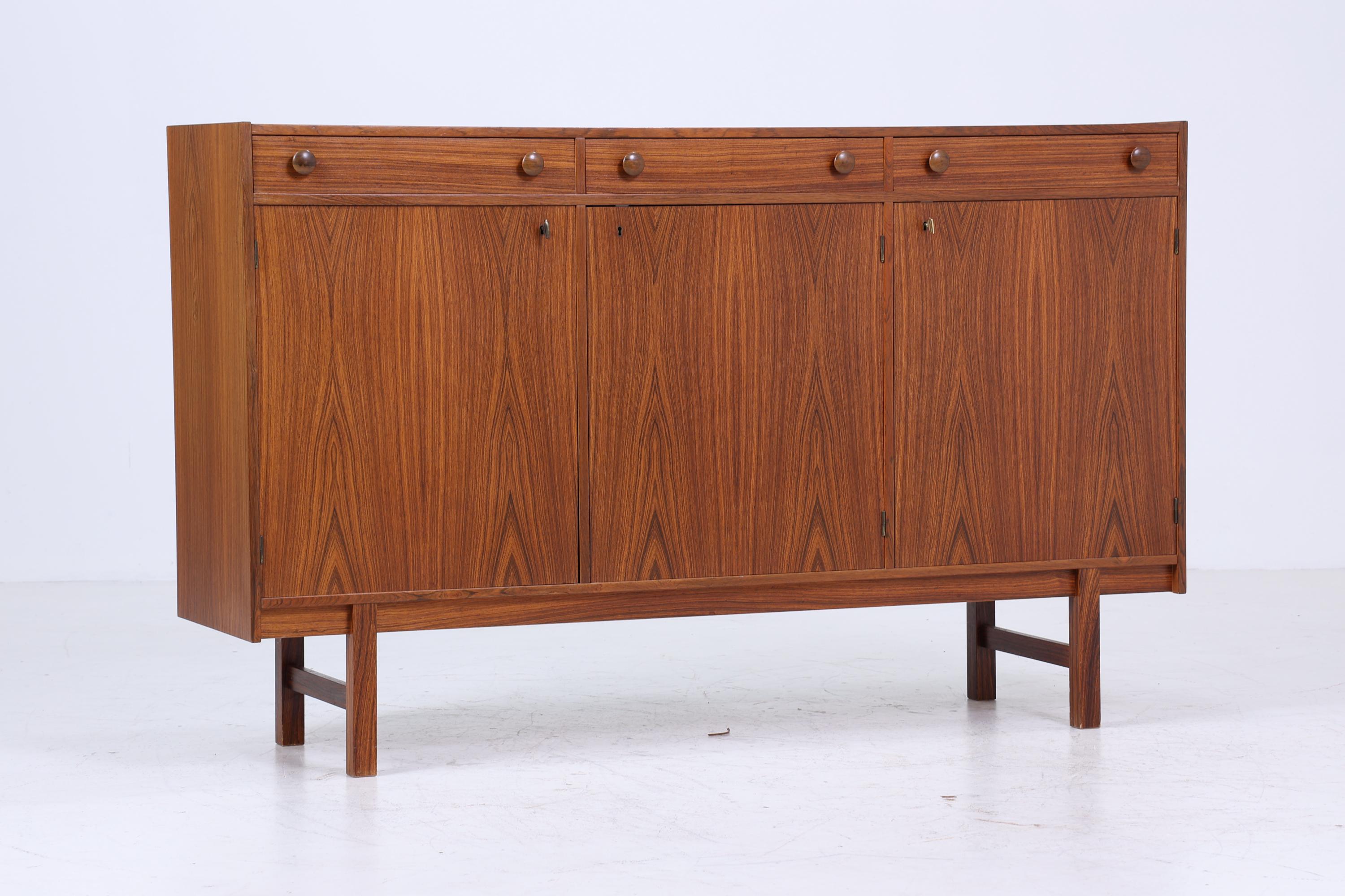 Stilvolles Vintage Highboard 60er Jahre | Mid Century Sideboard Schubladen Schrank Holz Aufbewahrung