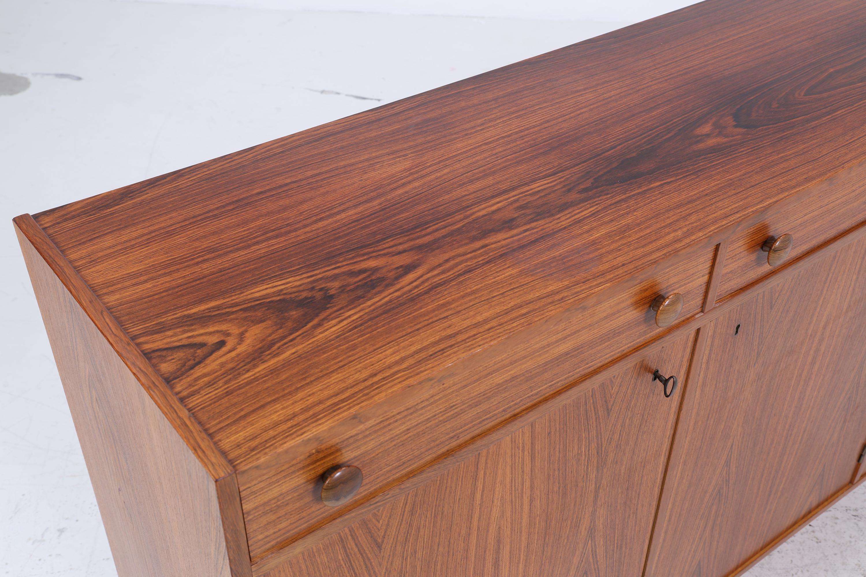Stilvolles Vintage Highboard 60er Jahre | Mid Century Sideboard Schubladen Schrank Holz Aufbewahrung