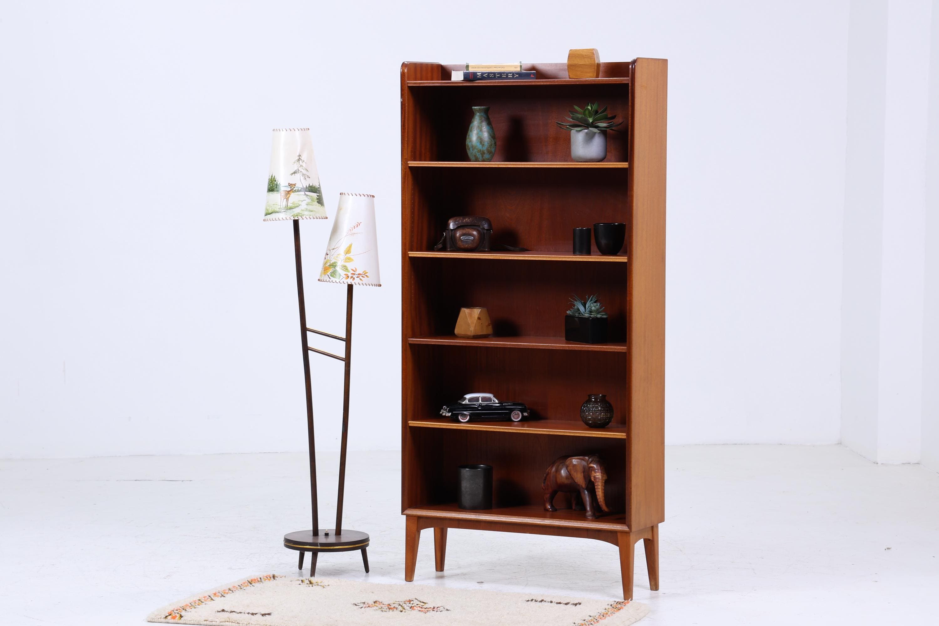Vintage Bücherregal 60er Jahre | Mid Century Regal aus Holz | Retro Regal Holz Aufbewahrung