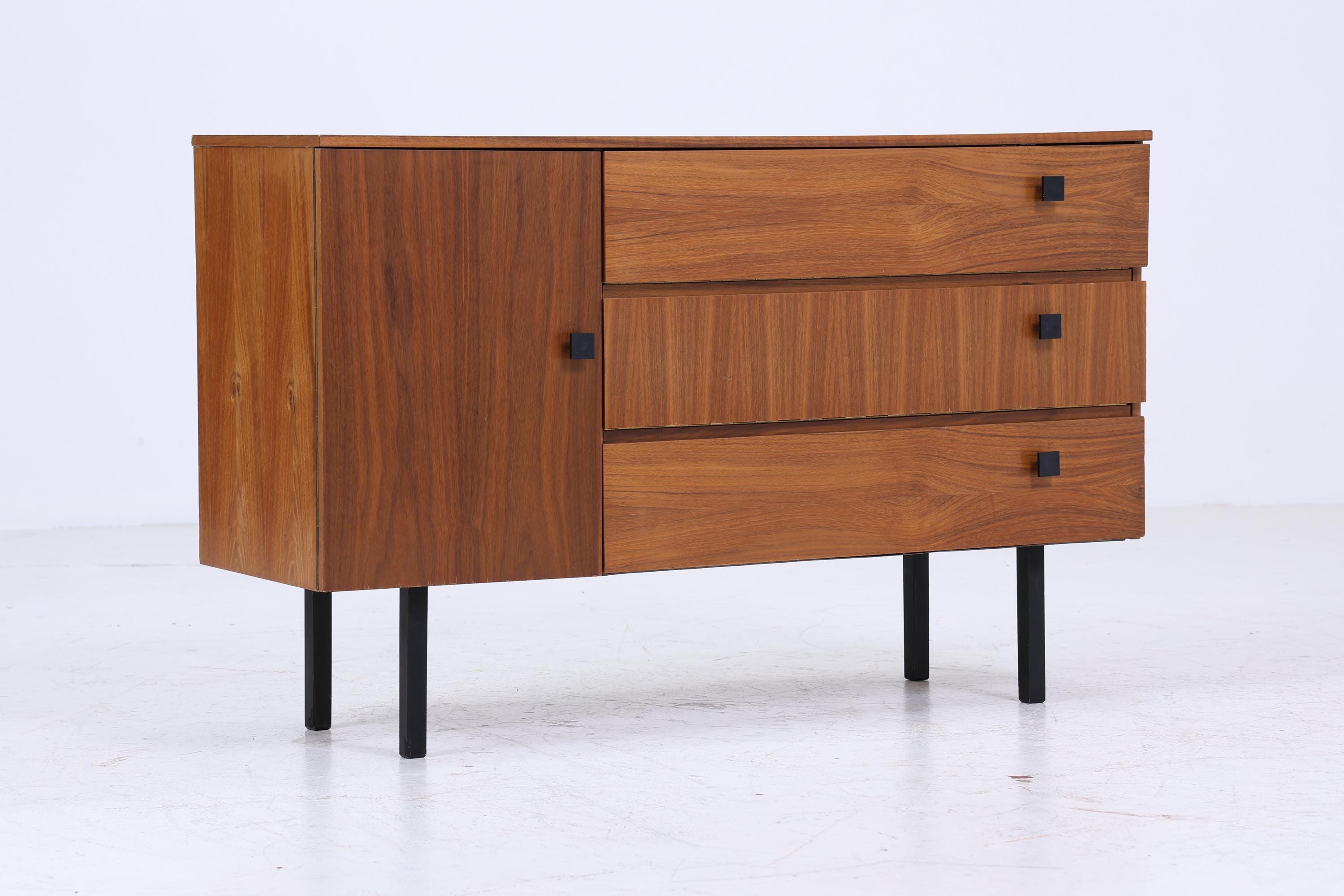 Vintage Kommode 60er Jahre | Mid Century Sideboard mit Klapptüren 60er Jahre Aufbewahrung Retro 70er Holz