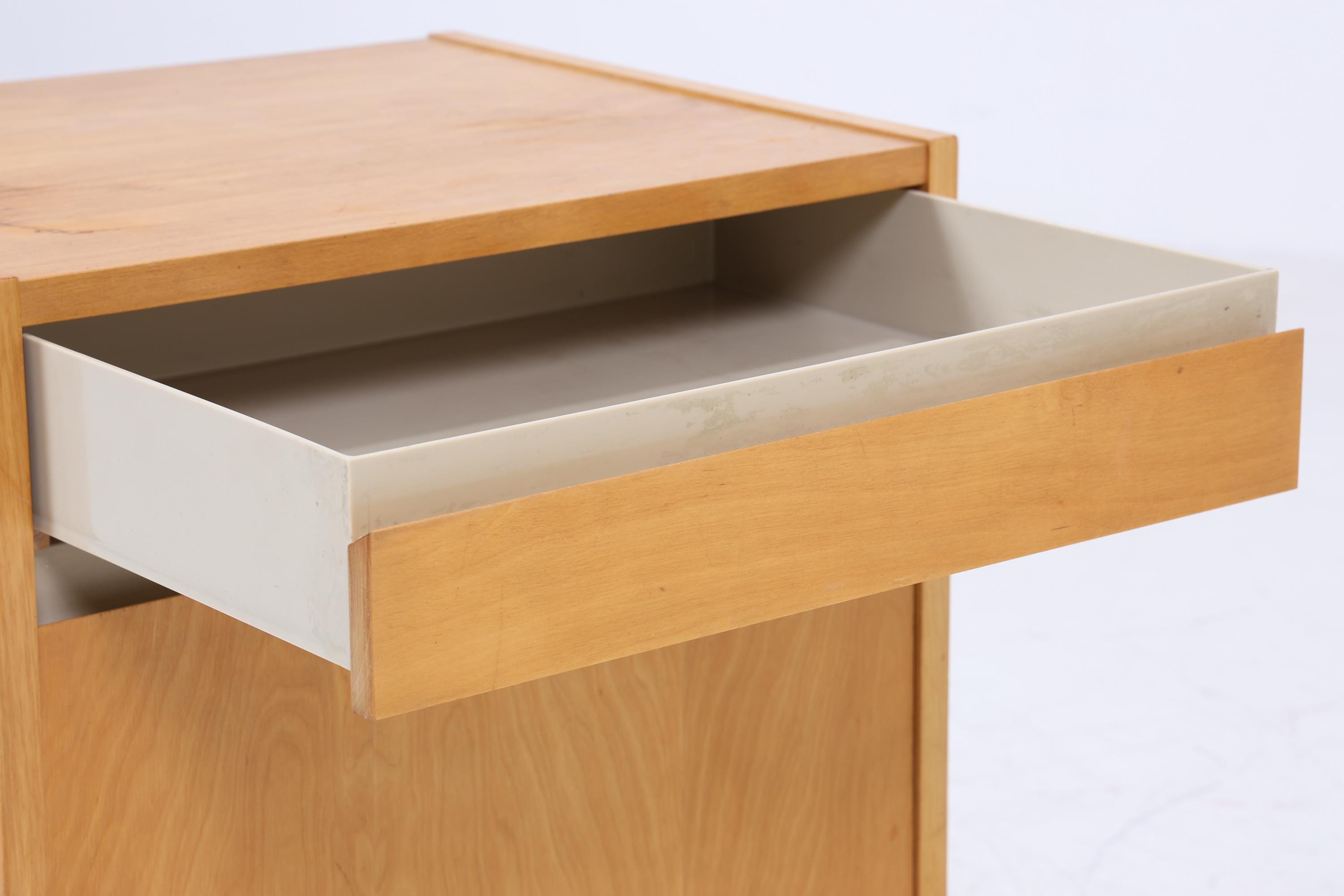 Vintage Hellerau Nachttisch der 60er | 794/10 Mid Century Mini Kommode mit Schublade | 70er Holz Aufbewahrung Schlafzimmer Birke