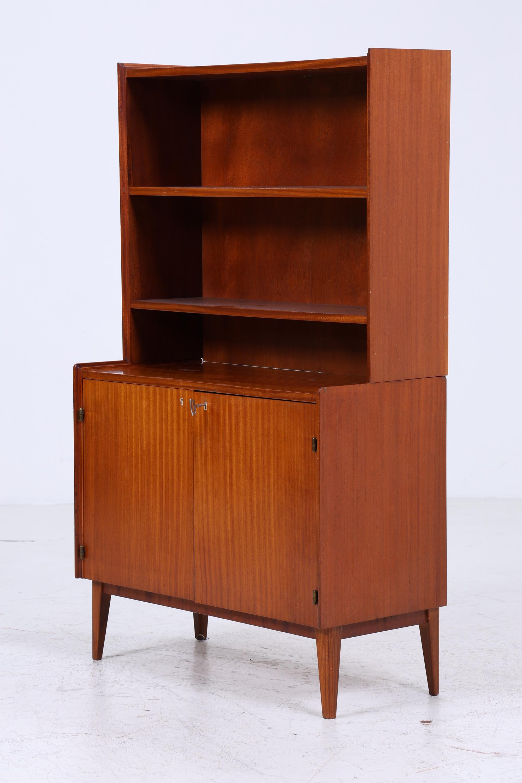 Vintage Bücherregal 60er Jahre | Mid Century Regal Schrank Retro Holz Aufbewahrung