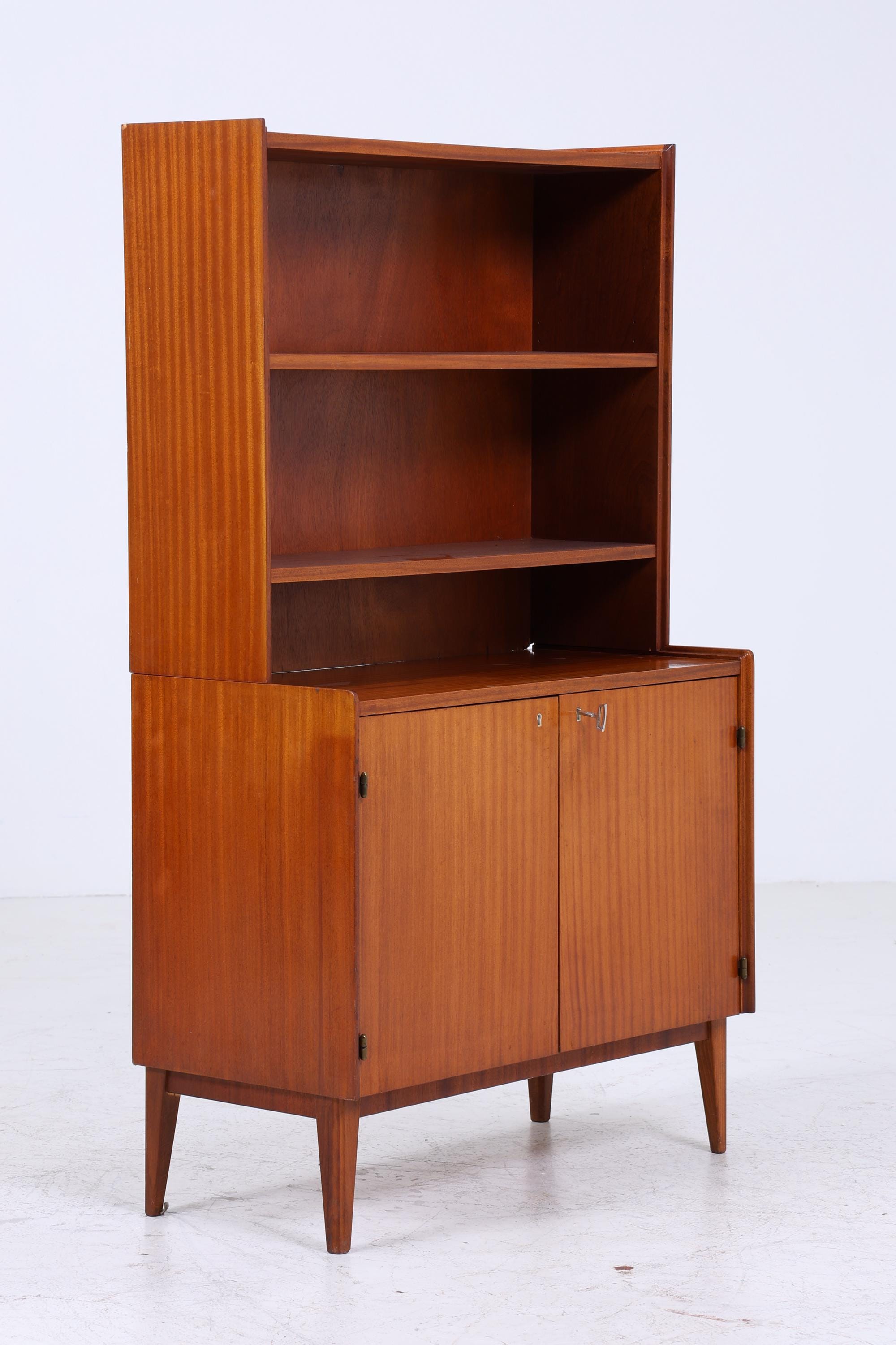 Vintage Bücherregal 60er Jahre | Mid Century Regal Schrank Retro Holz Aufbewahrung