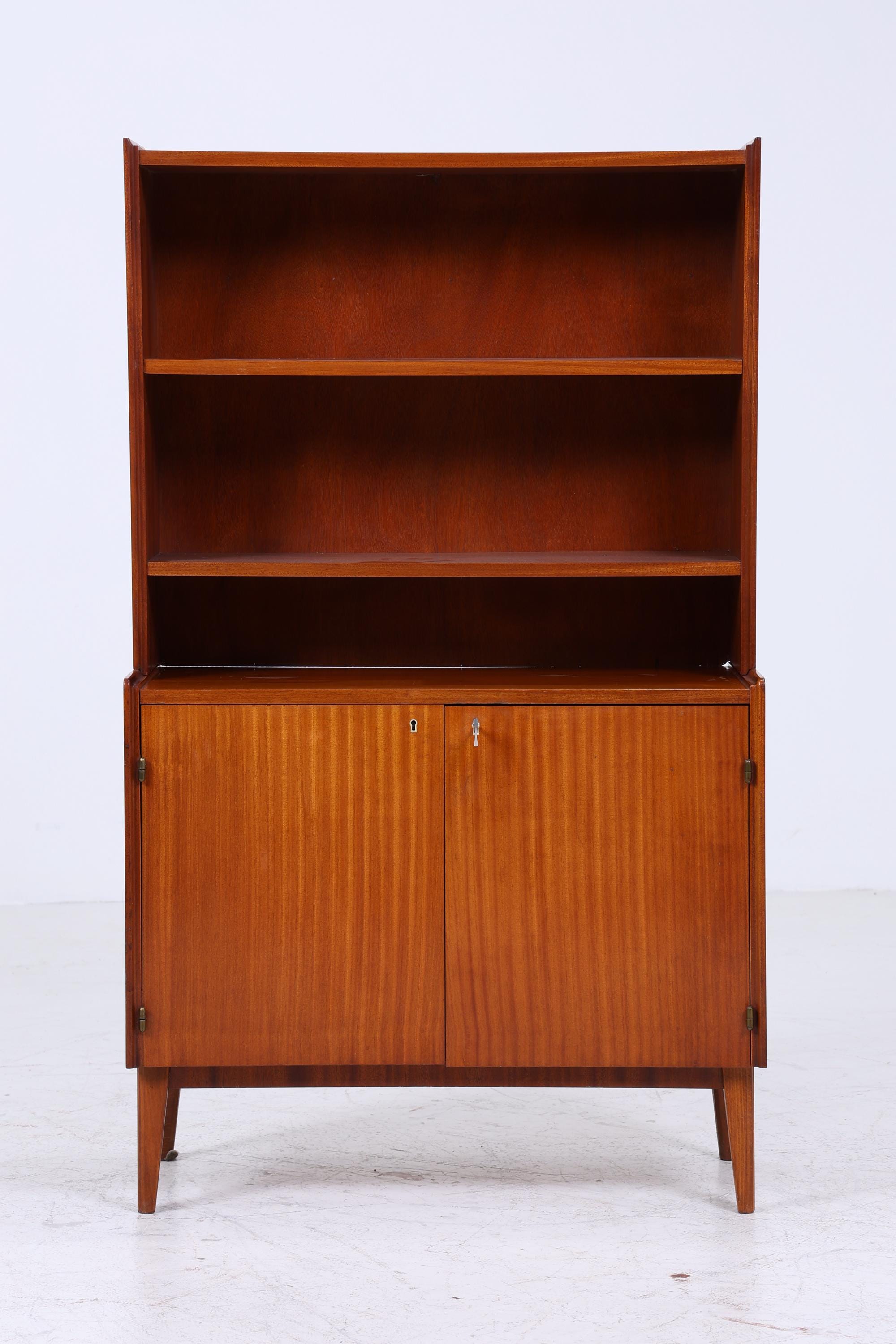 Vintage Bücherregal 60er Jahre | Mid Century Regal Schrank Retro Holz Aufbewahrung