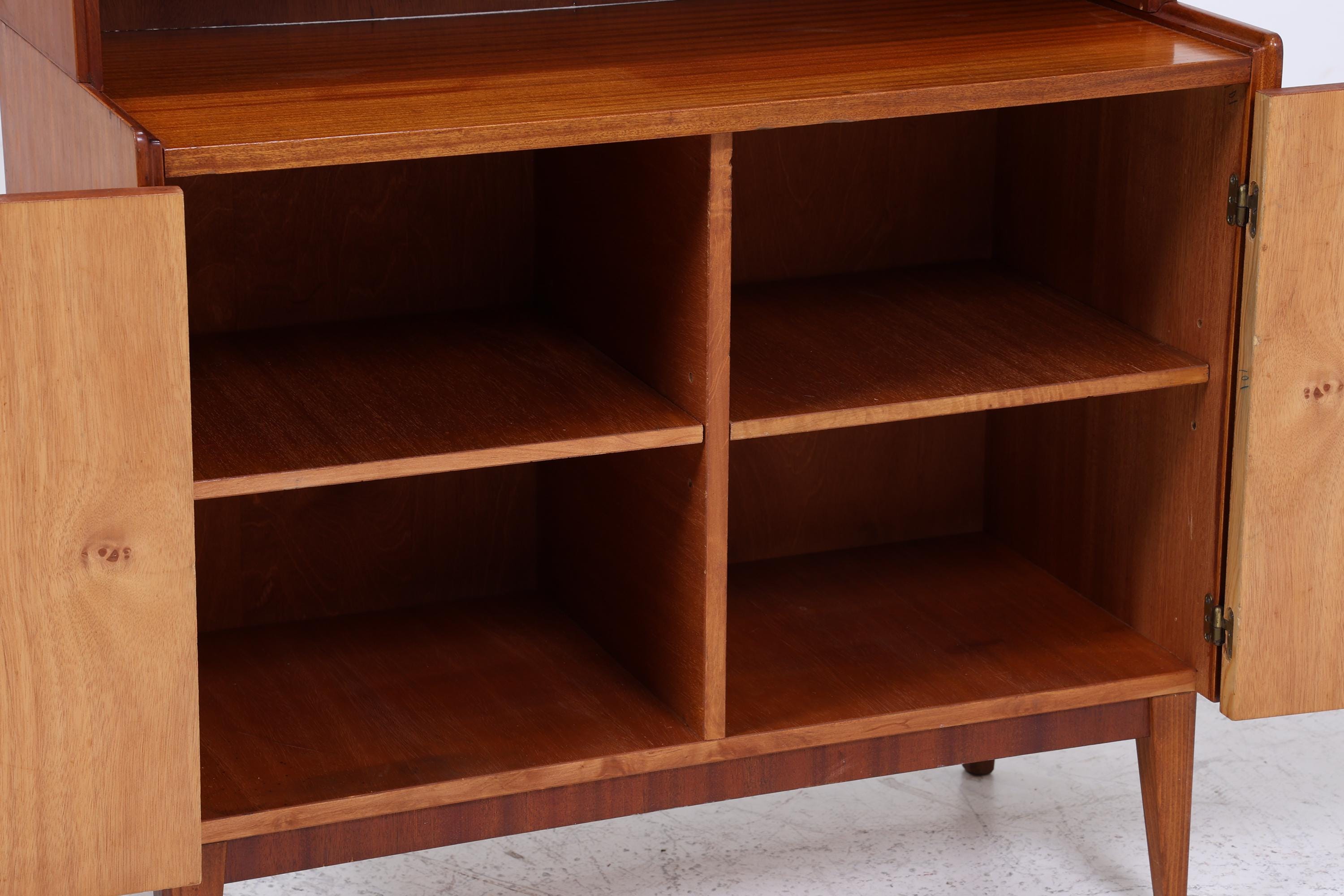 Vintage Bücherregal 60er Jahre | Mid Century Regal Schrank Retro Holz Aufbewahrung