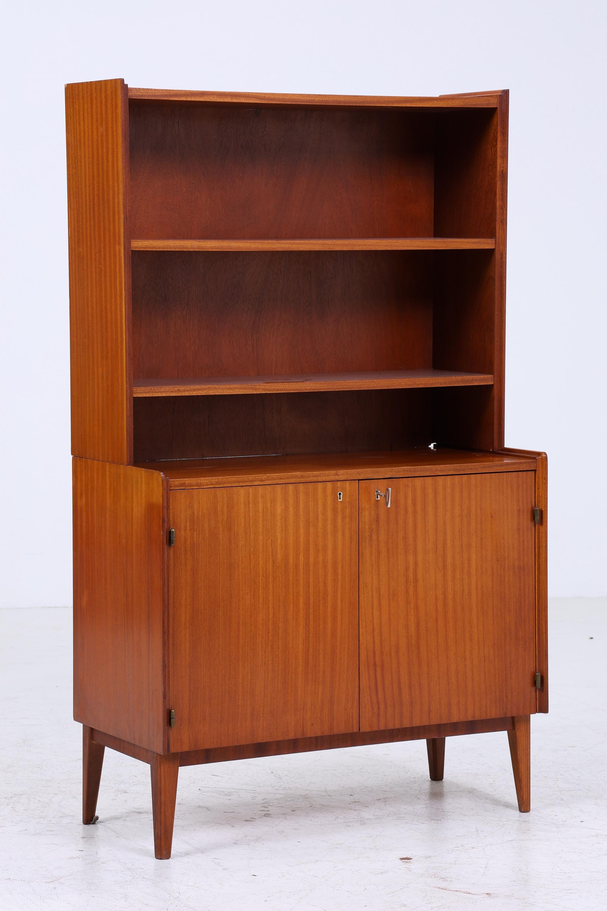 Vintage Bücherregal 60er Jahre | Mid Century Regal Schrank Retro Holz Aufbewahrung