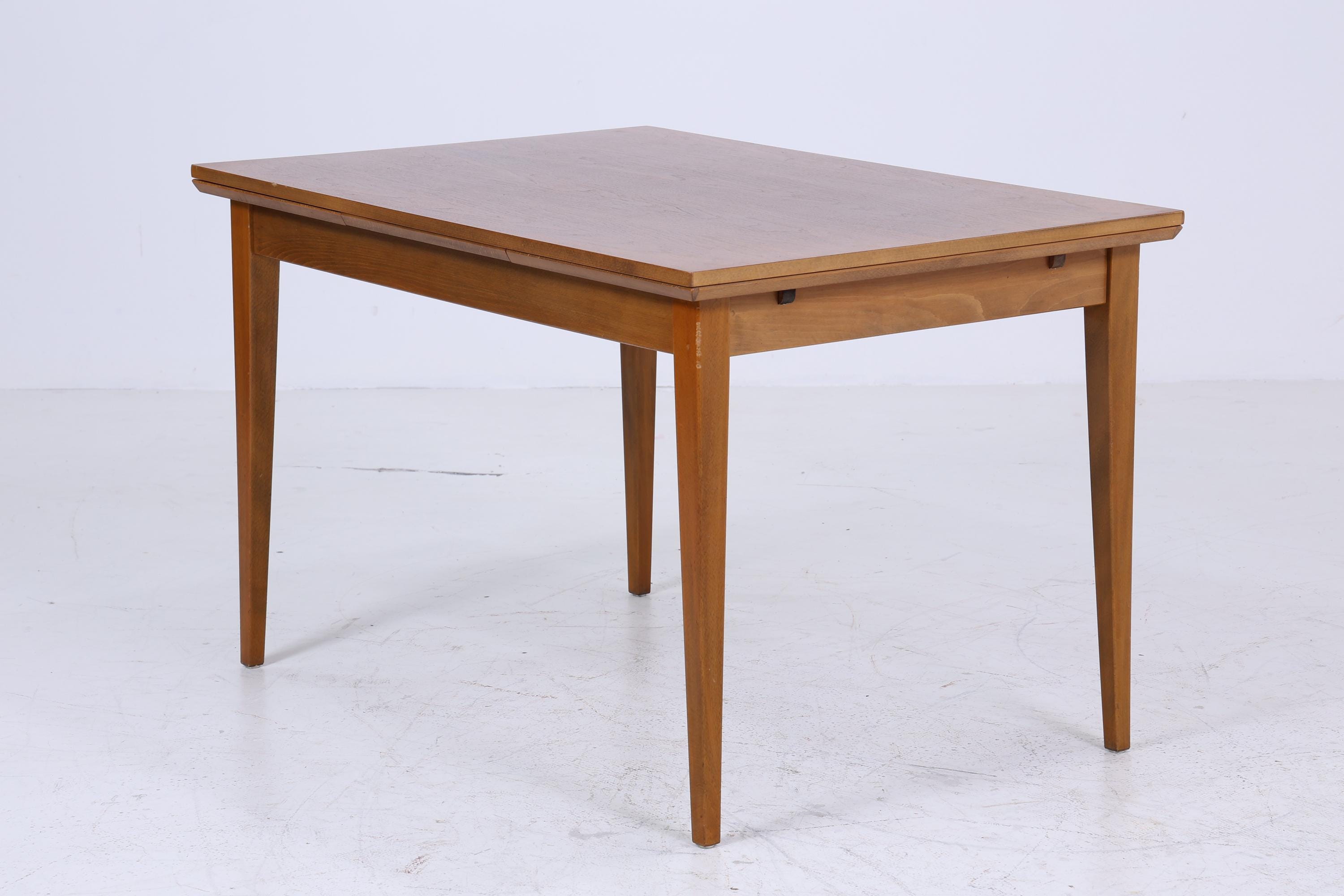 Vintage Küchentisch aus den 60ern | Mid Century Esstisch Tisch Retro 70er Holz Ausziehbar