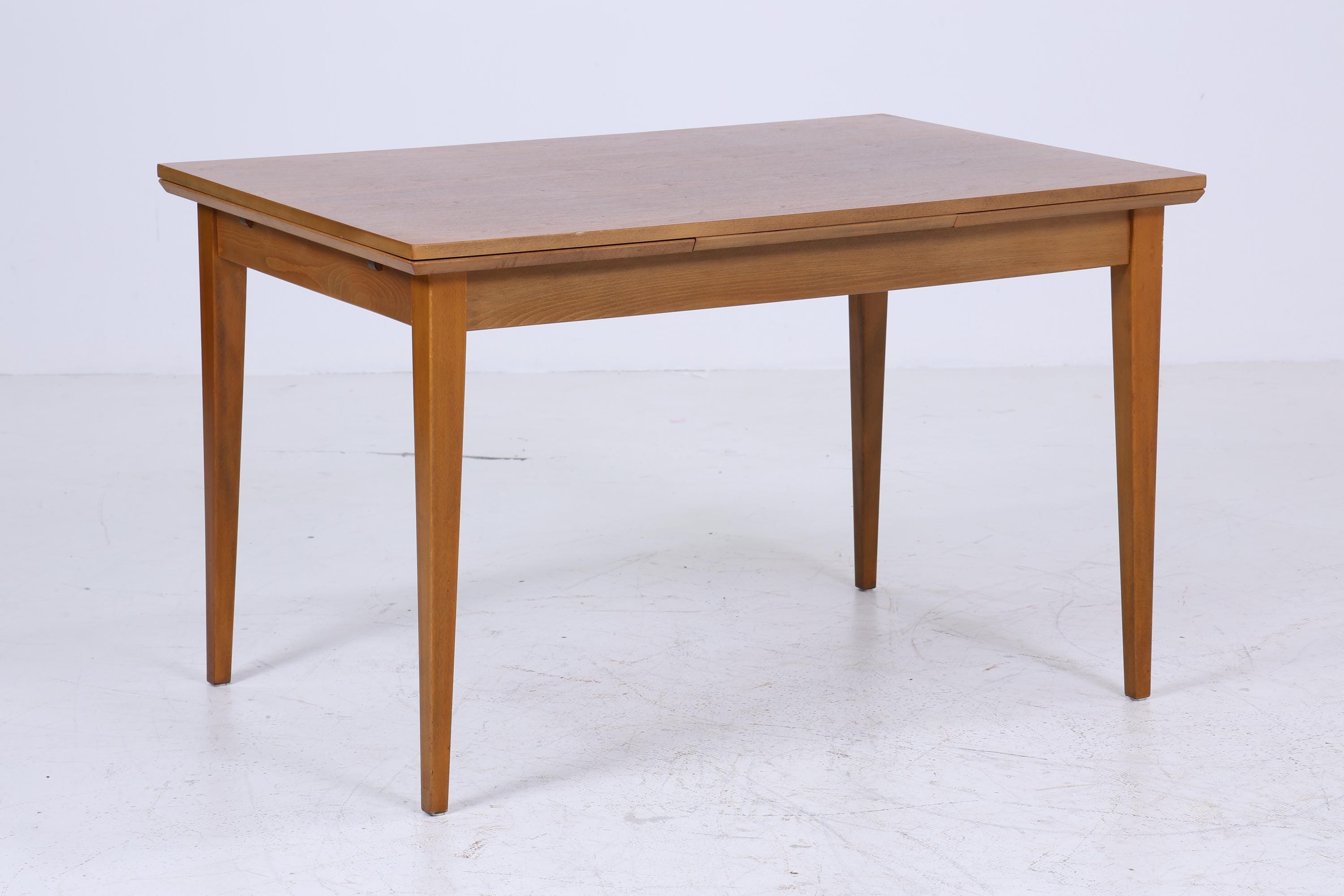 Vintage Küchentisch aus den 60ern | Mid Century Esstisch Tisch Retro 70er Holz Ausziehbar