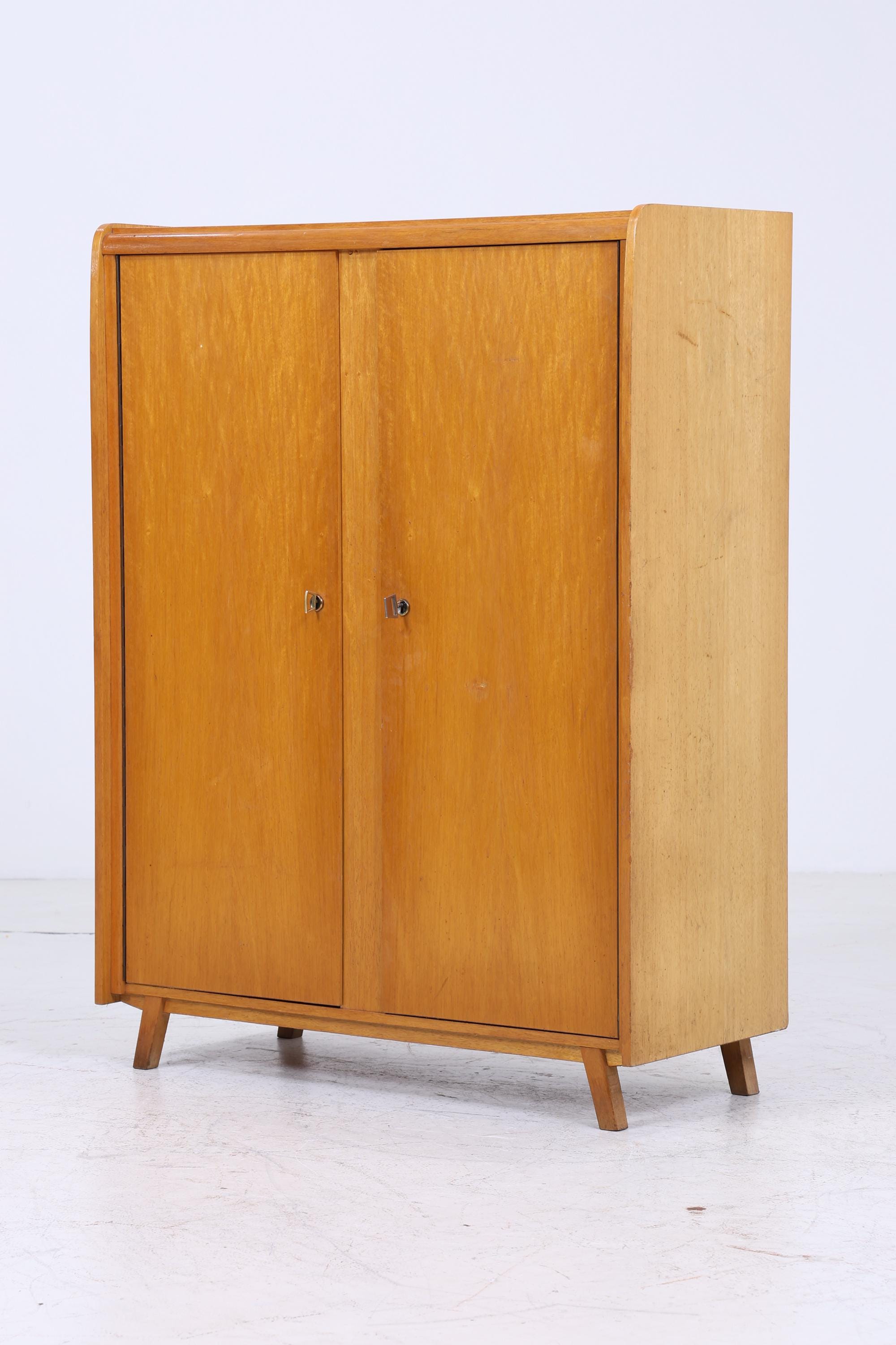 Vintage Wäscheschrank von Wilhelm Höltkemeyer 60er Jahre | Mid Century Schrank Fächerschrank Holz Retro Aufbewahrung