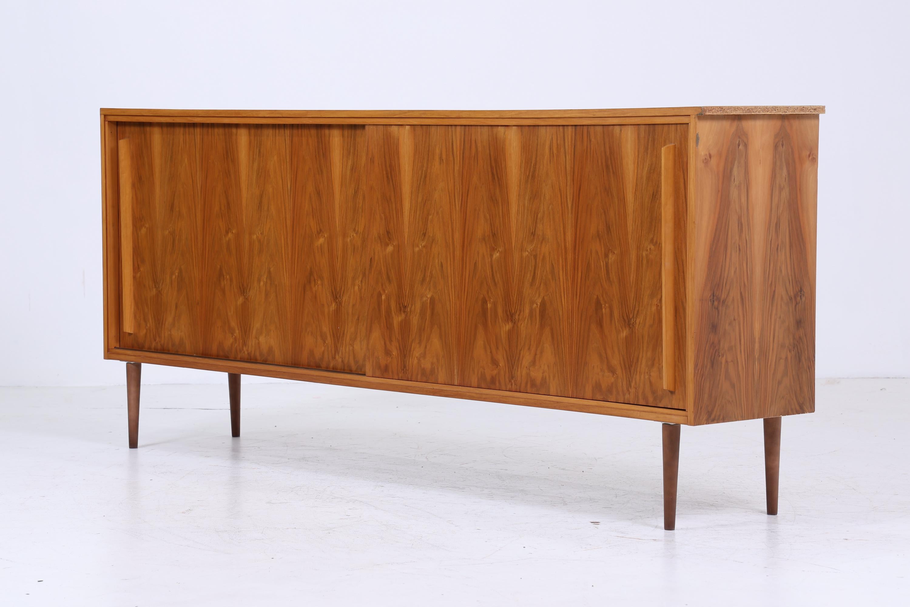 Vintage Sideboard 60er Jahre | Mid Century Schubladen Nussbaum Anrichte Holz Aufbewahrung