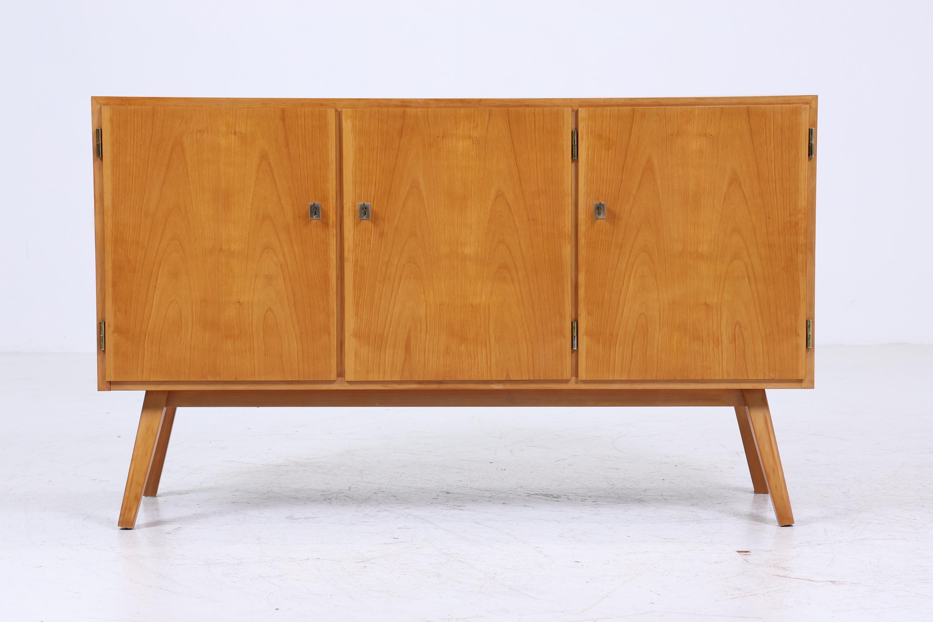 Vintage Sideboard CFG Gabon | Mid Century Kommode aus Holz | 60er Jahre Anrichte Afrika Design | Okoumé Furnier Möbel