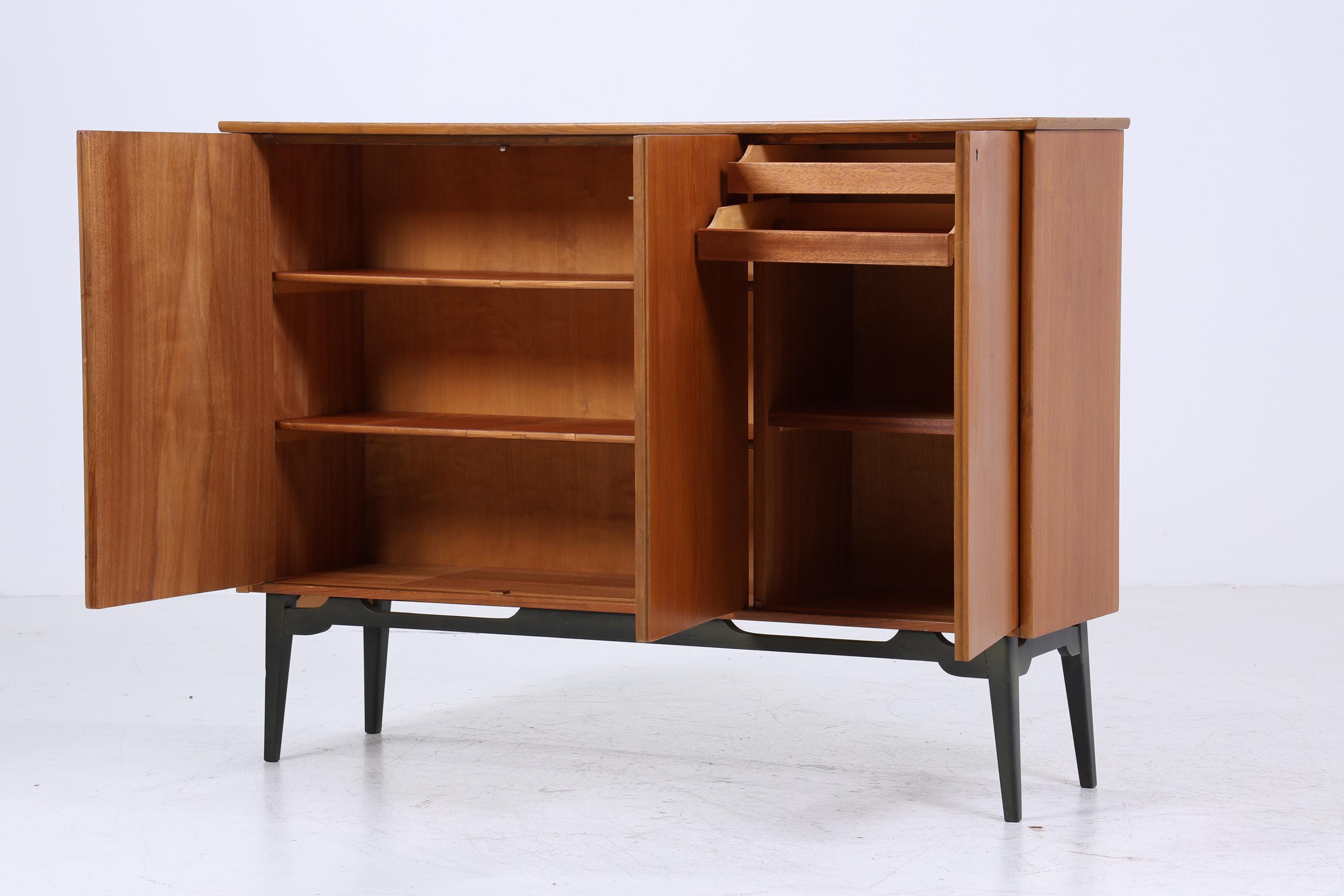 Vintage Highboard 60er Jahre | Mid Century Sideboard Schubladen Schrank Holz Aufbewahrung