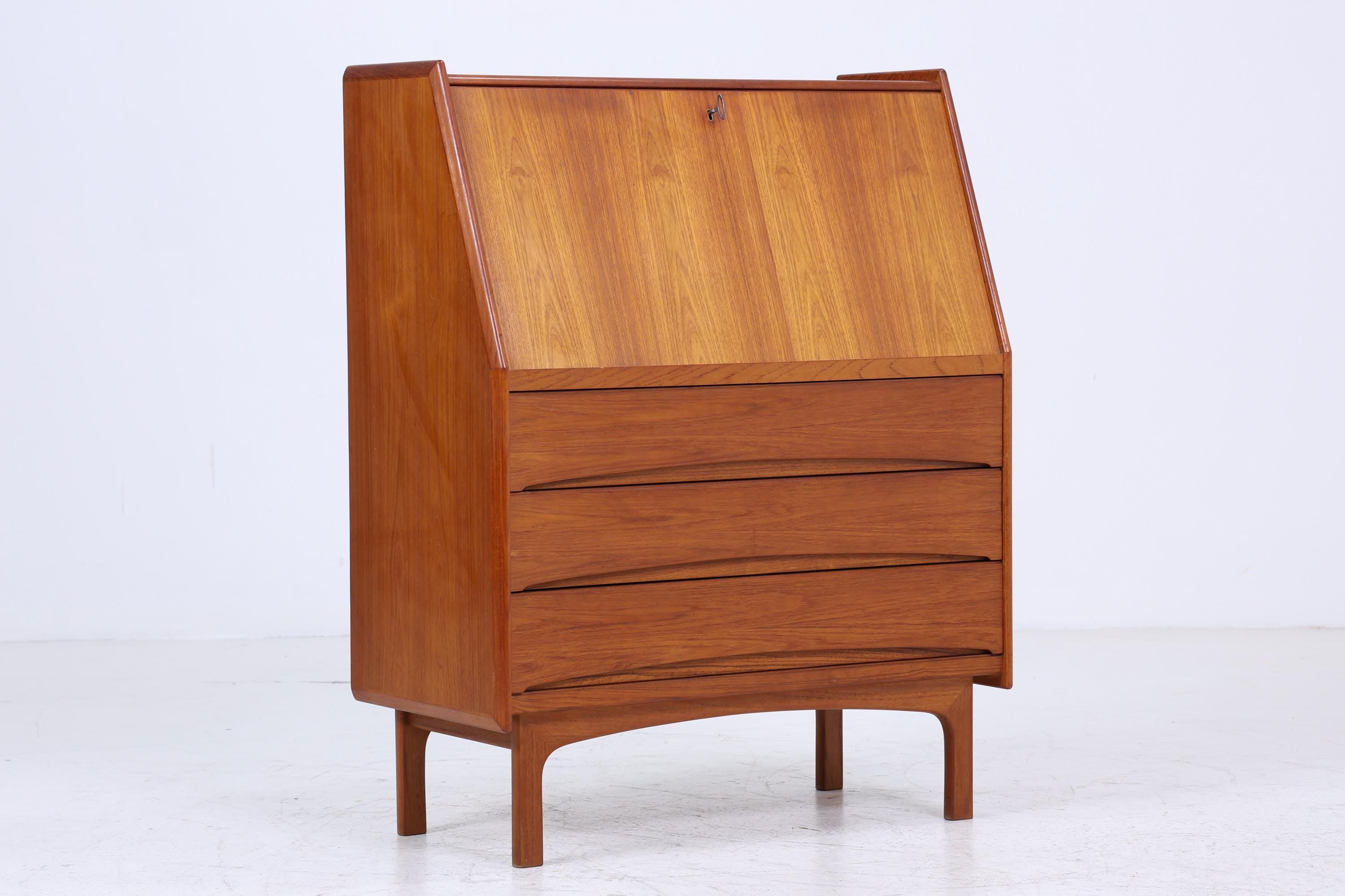 Vintage Teak Sekretär von Bernhard Pedersen & Søn 60er Jahre | Mid Century Schreibtisch Schrank Arbeitstisch Retro Holz Aufbewahrung