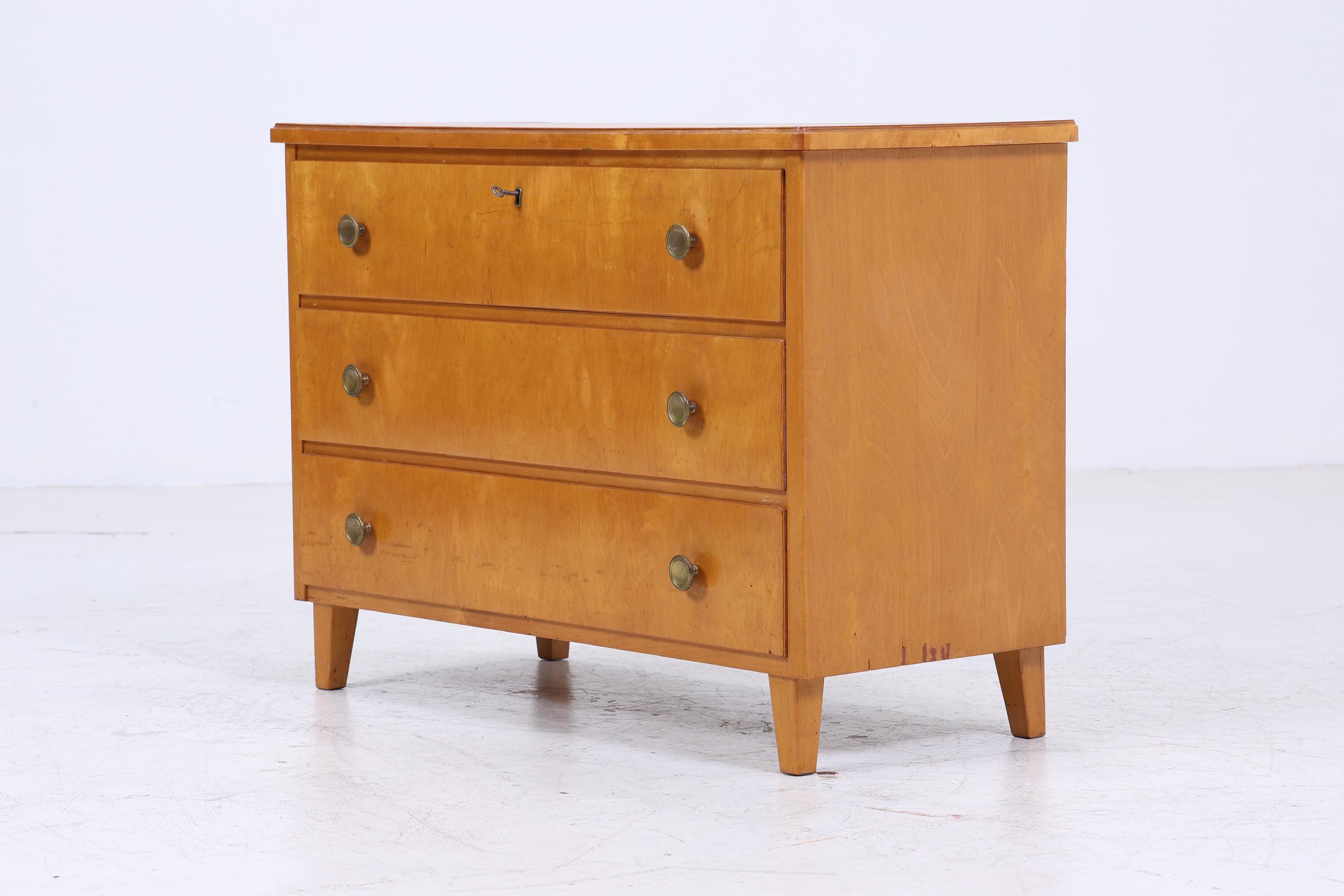 Vintage Schubladen Kommode | Mid Century Schubladen Schrank | Holz Aufbewahrung 60er 70er Jahre
