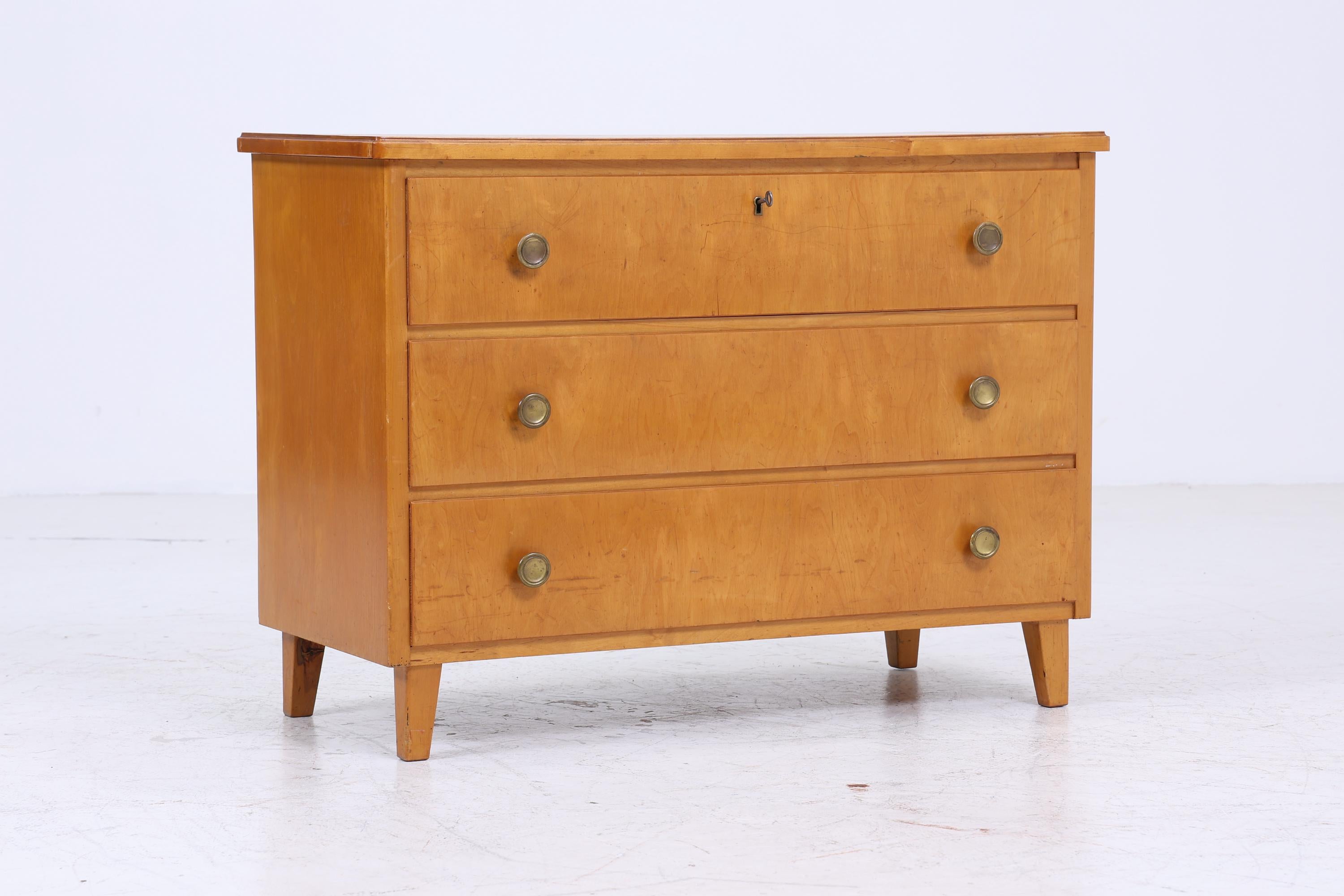 Vintage Schubladen Kommode | Mid Century Schubladen Schrank | Holz Aufbewahrung 60er 70er Jahre