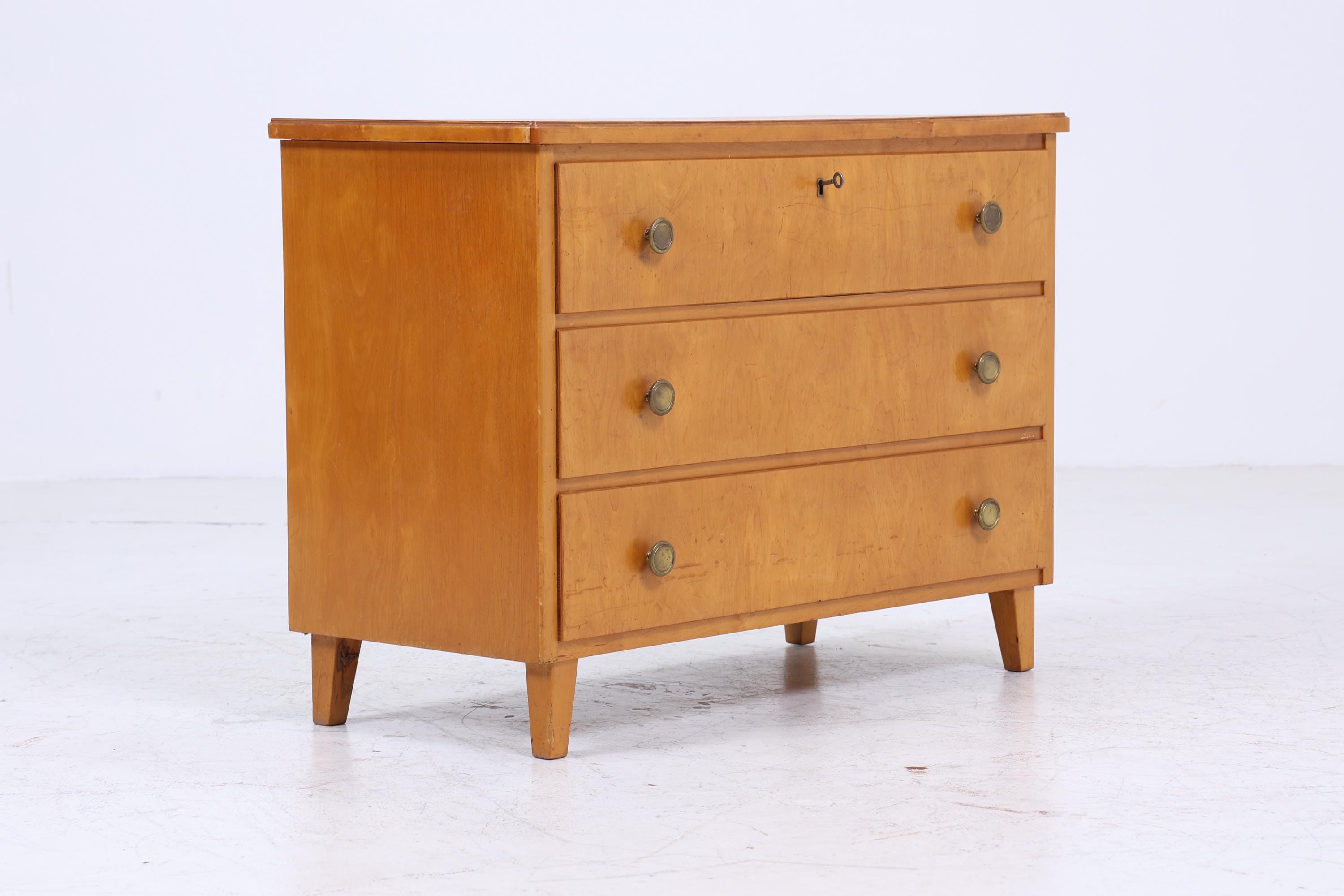Vintage Schubladen Kommode | Mid Century Schubladen Schrank | Holz Aufbewahrung 60er 70er Jahre