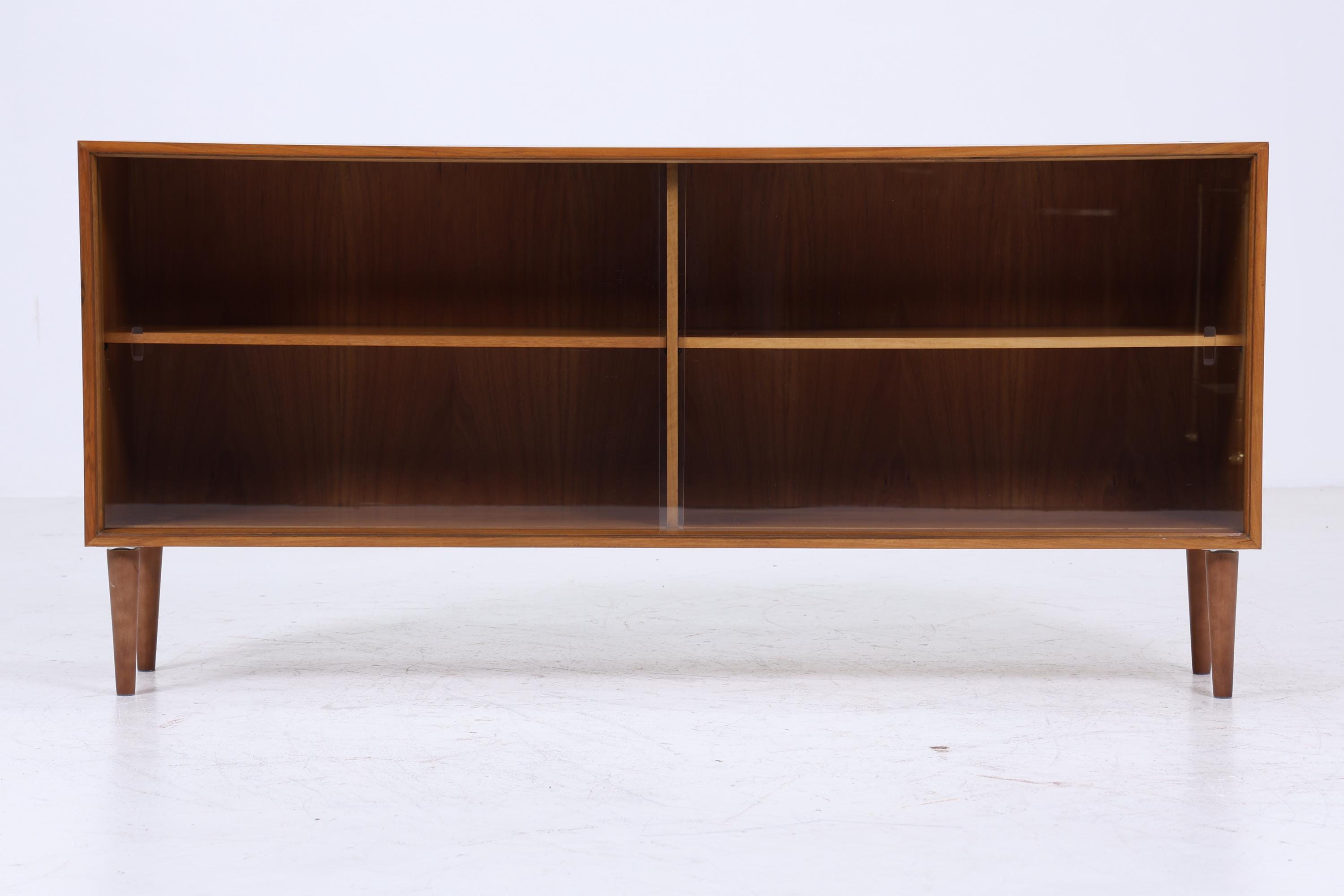 Vintage Glas Sideboard 60er Jahre | Platon Serie by Lothar Wegner - Mid Century Vitrine Holz Design 4/4