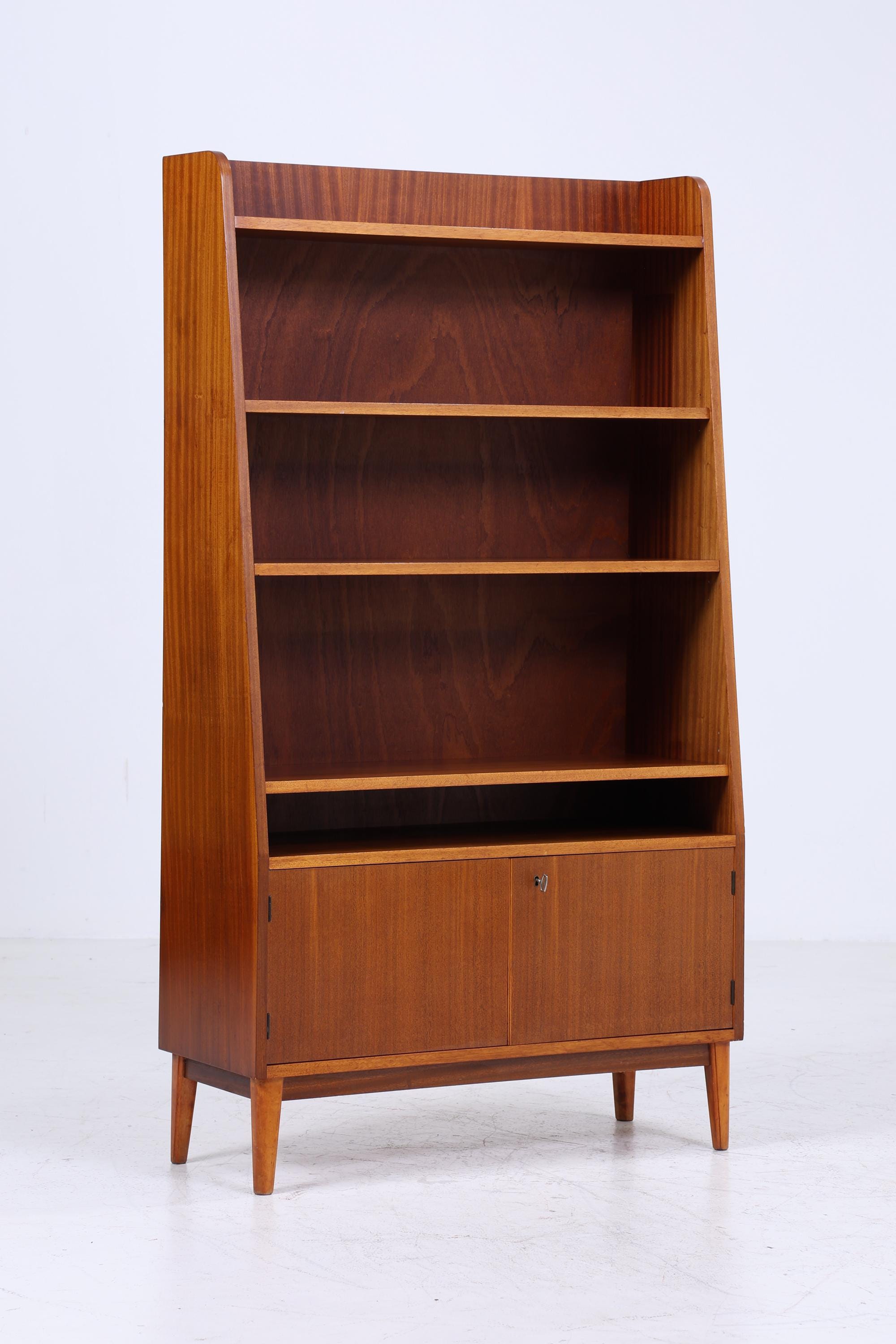 Vintage Bücheregal 60er Jahre | Mid Century Regal Schrank Retro Holz Aufbewahrung