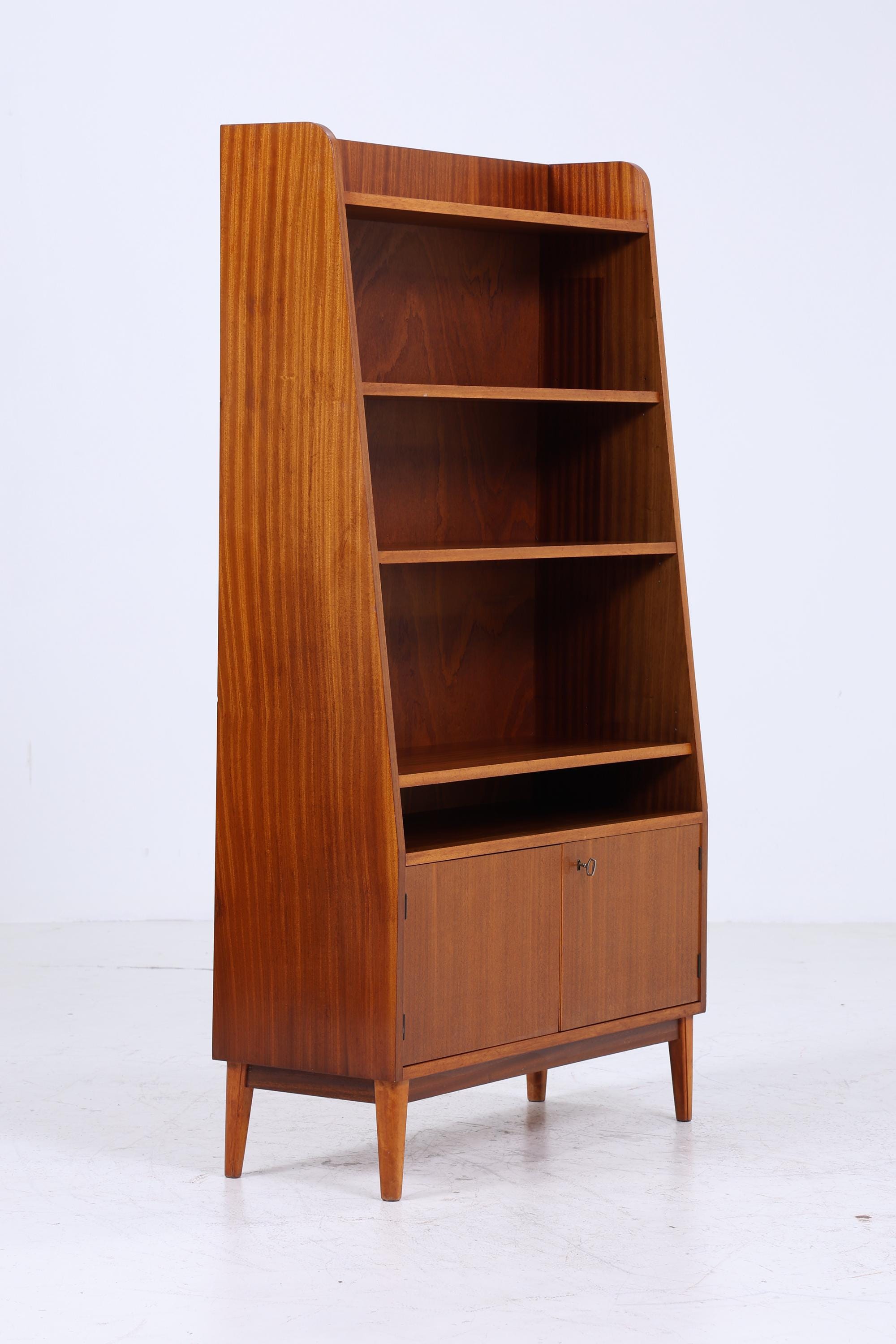 Vintage Bücheregal 60er Jahre | Mid Century Regal Schrank Retro Holz Aufbewahrung