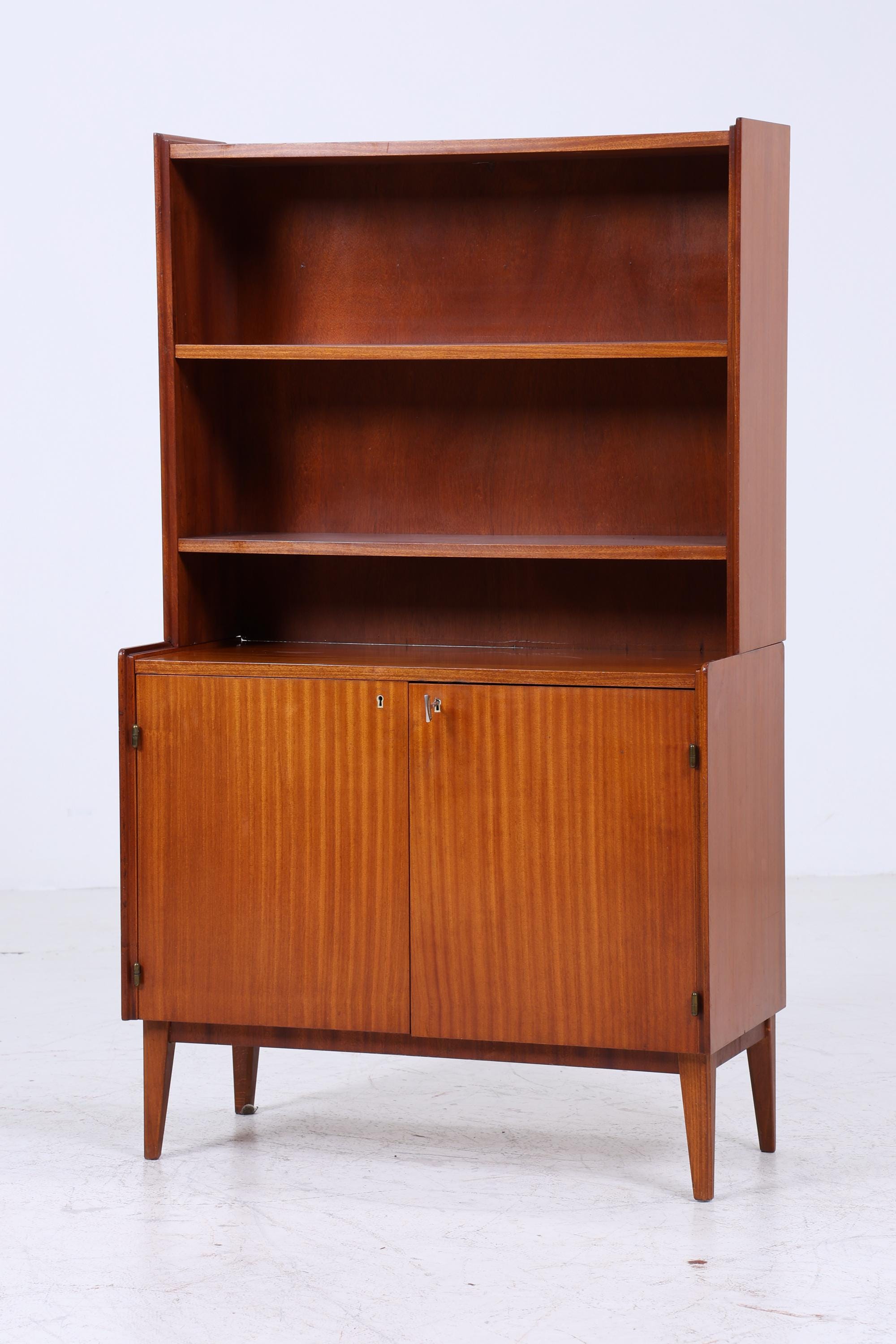 Vintage Bücherregal 60er Jahre | Mid Century Regal Schrank Retro Holz Aufbewahrung