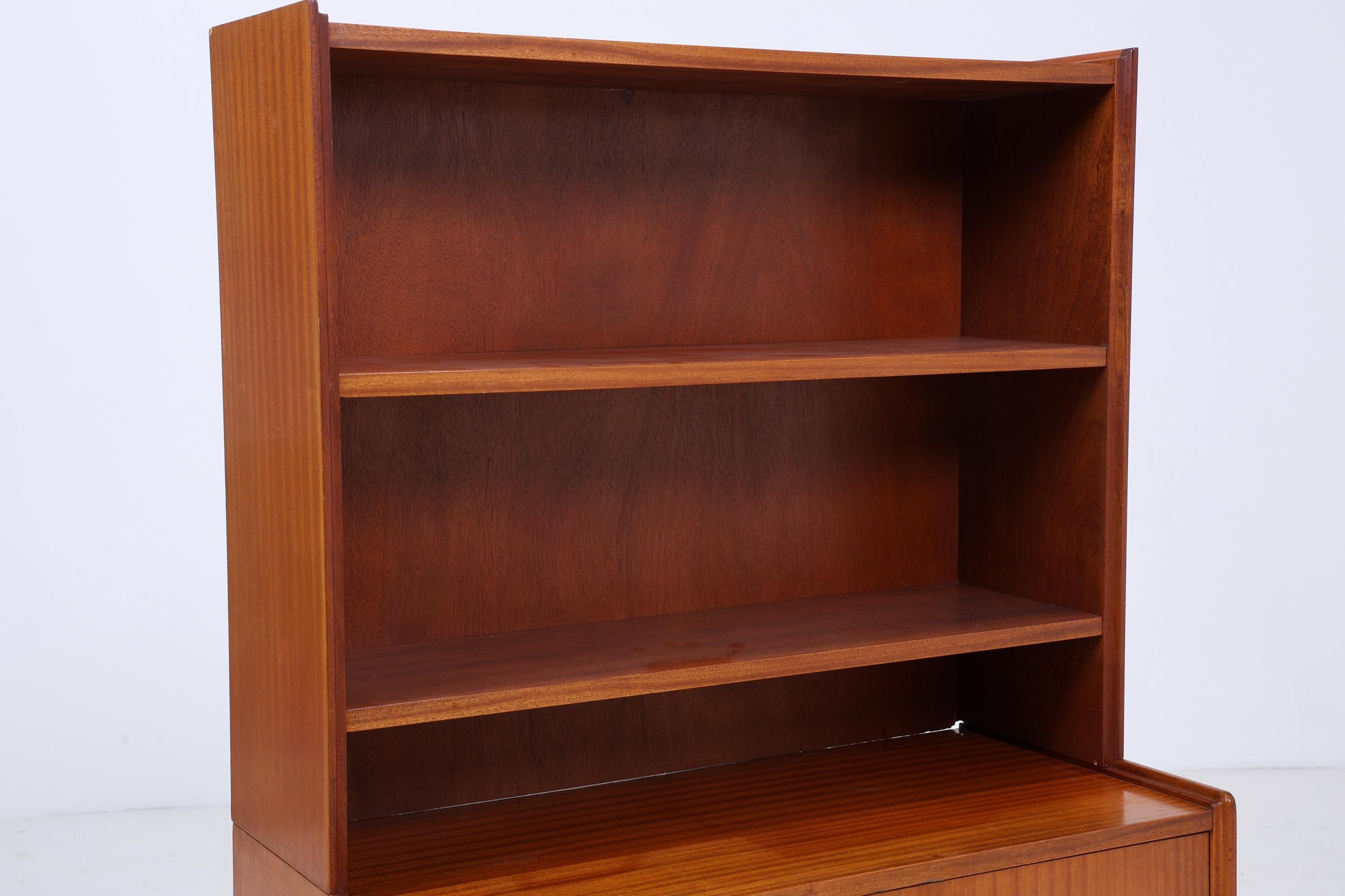 Vintage Bücherregal 60er Jahre | Mid Century Regal Schrank Retro Holz Aufbewahrung