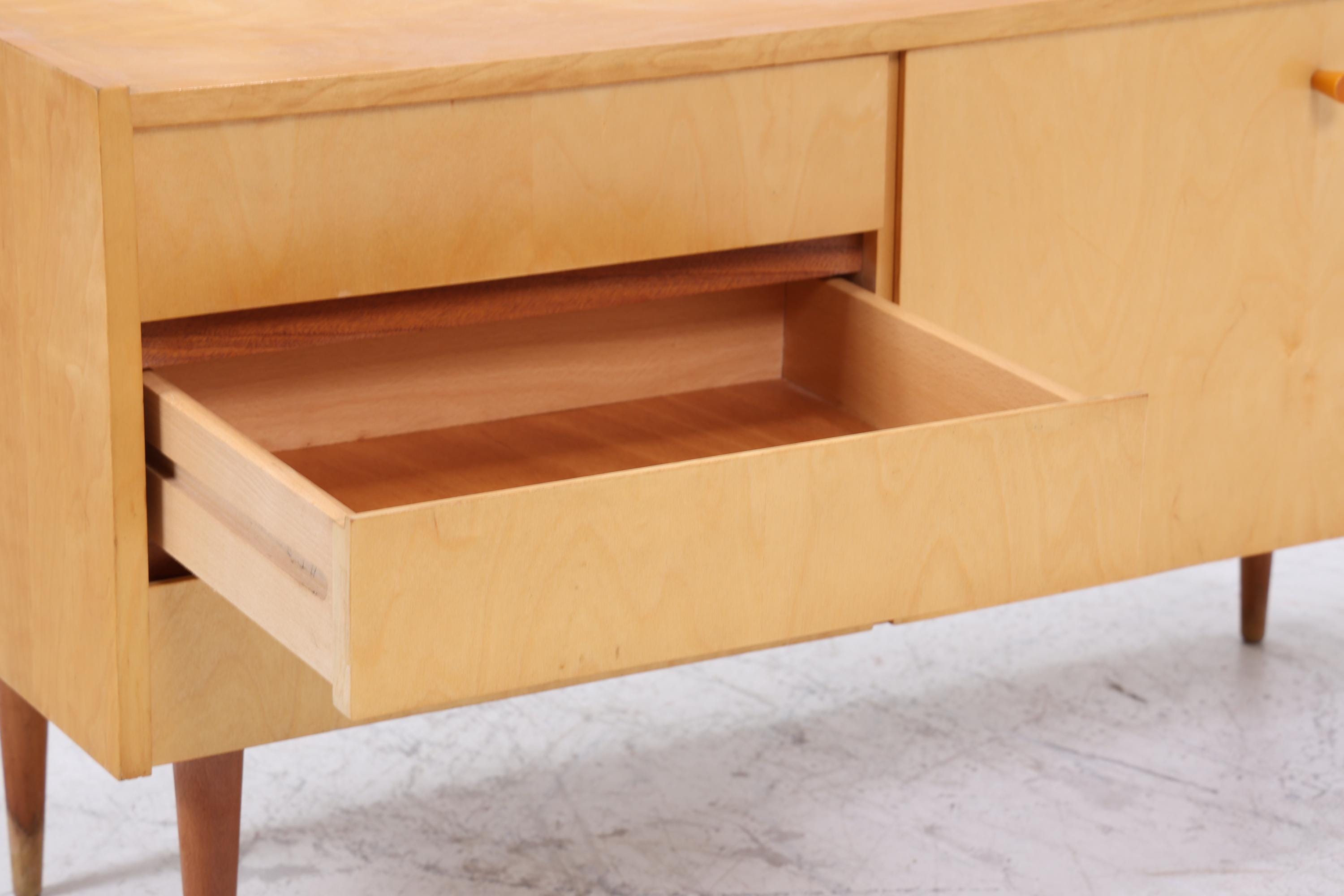 Vintage Schubladen Kommode 60er | Mid Century Lowboard | Retro Schrank Holz Aufbewahrung