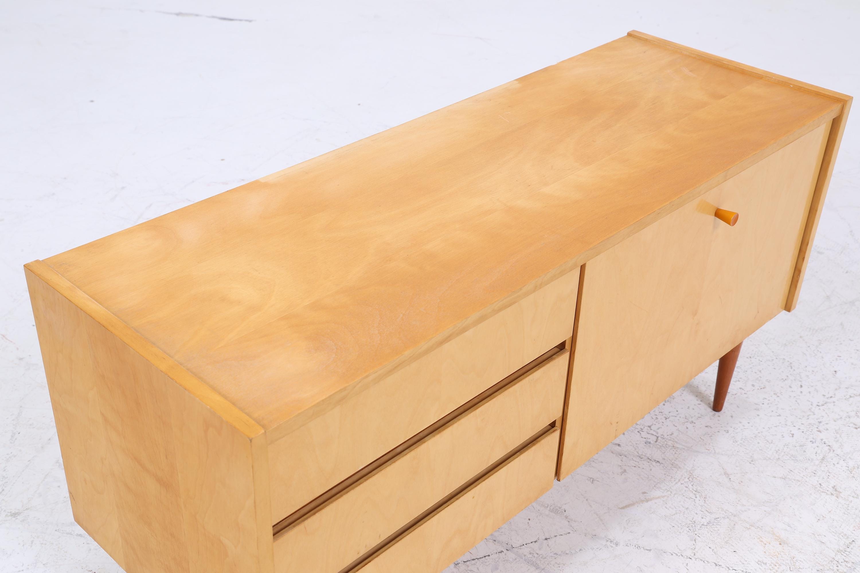 Vintage Schubladen Kommode 60er | Mid Century Lowboard | Retro Schrank Holz Aufbewahrung