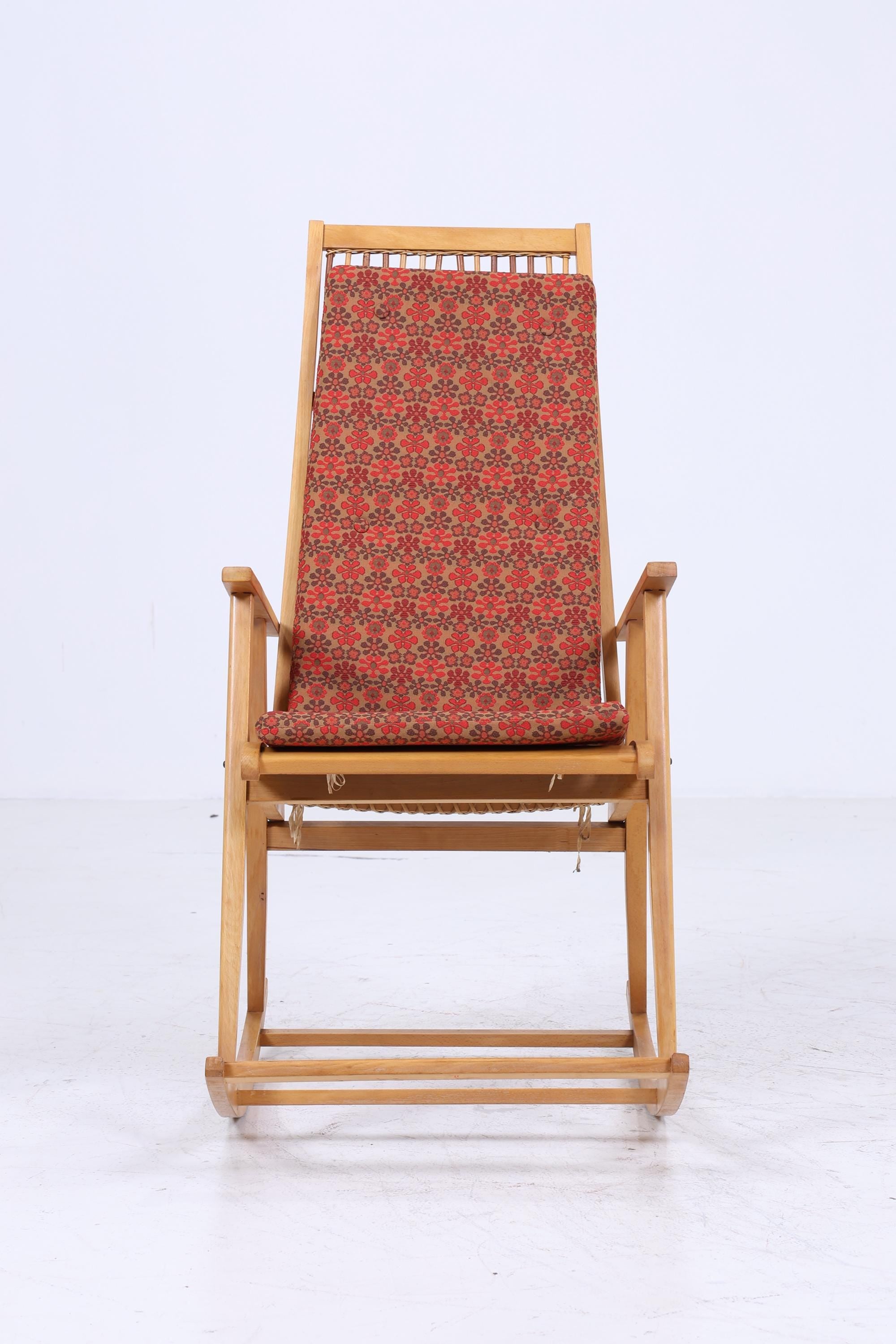 Vintage Rattan Schaukelstuhl von Deutsche Werkstätten Hellerau | Vintage Mid Century Stuhl 60er Jahre | Original Hellerau